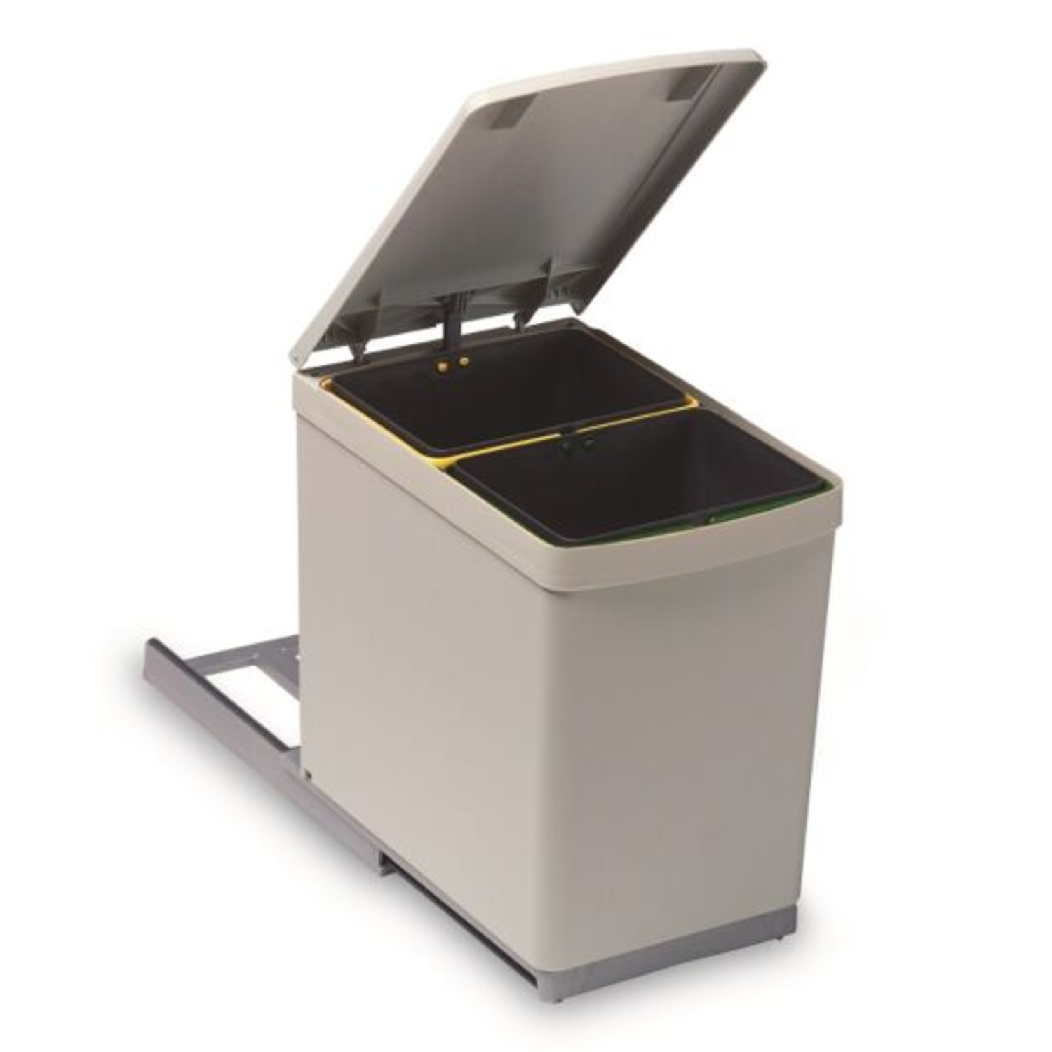 Linea 280 afvalemmer 2 x 7.5 L lichtgrijs