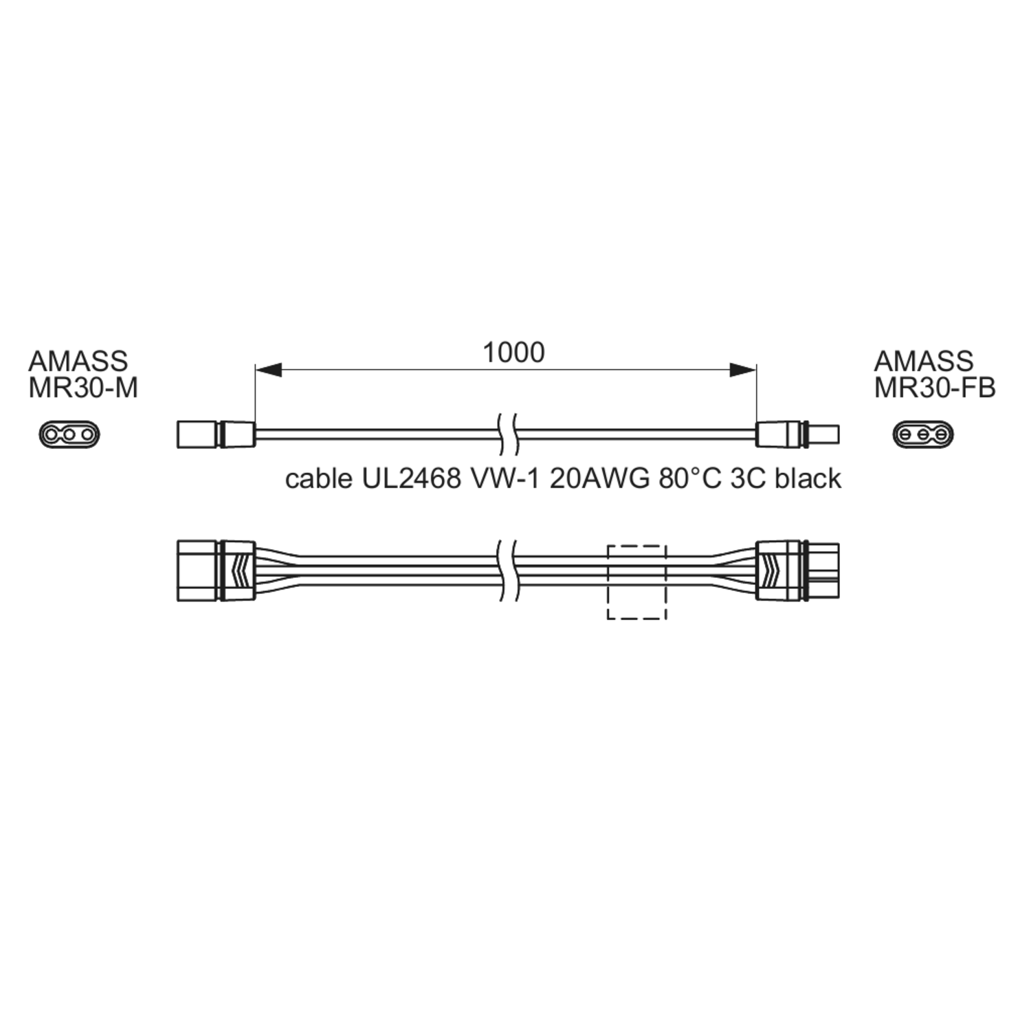 Mec Driver Module verbindingskabel 1000mm