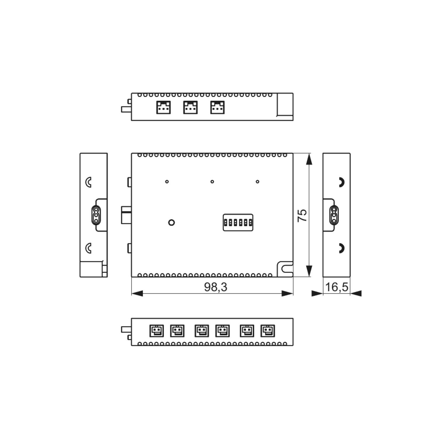 Mec Driver schakelmodule 12V - 3 groepen