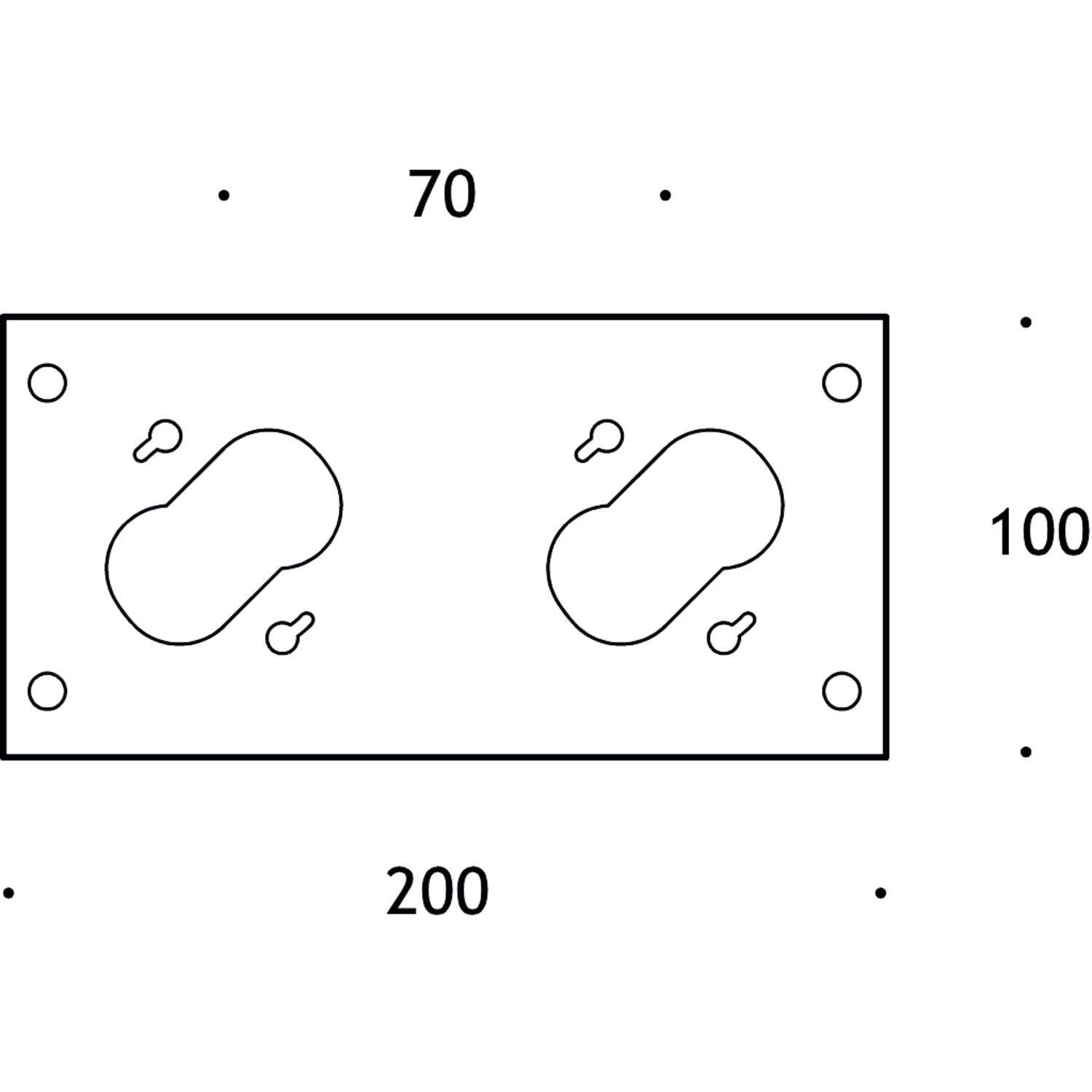 Rond 2.0 - vloerdoos level support dubbel
