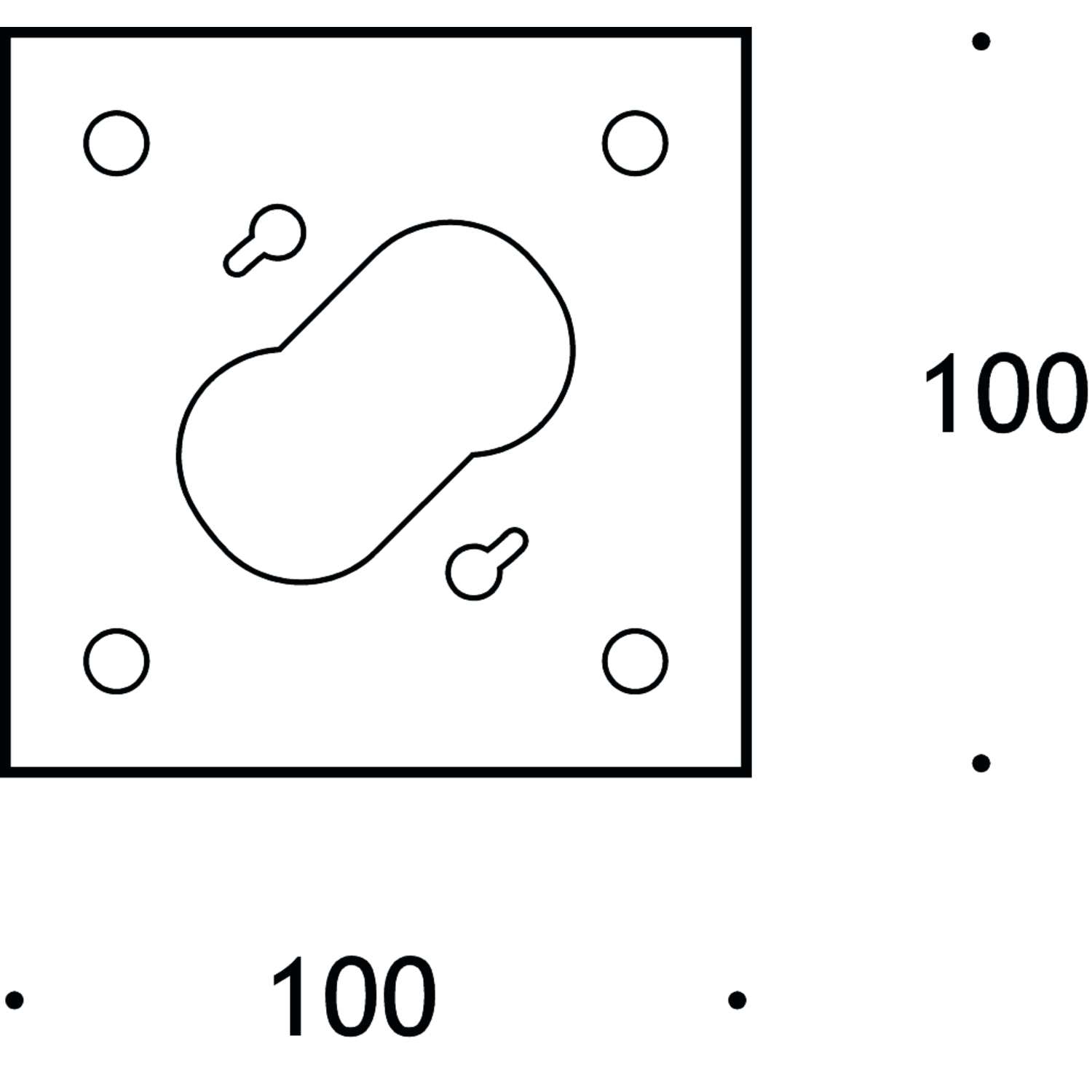 Rond 2.0 - vloerdoos level support enkel