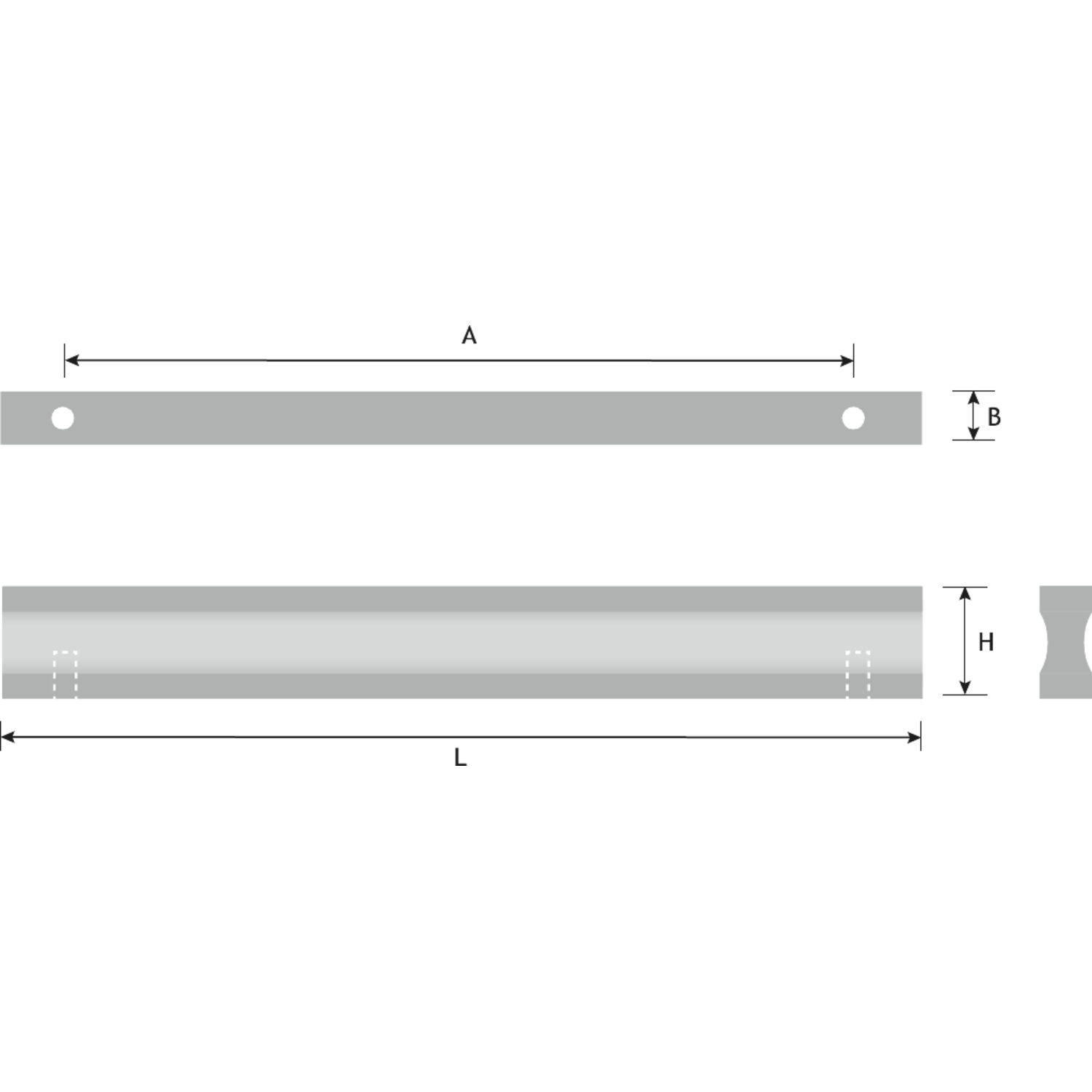 Profielgreep ba960 984x23mm walnoot