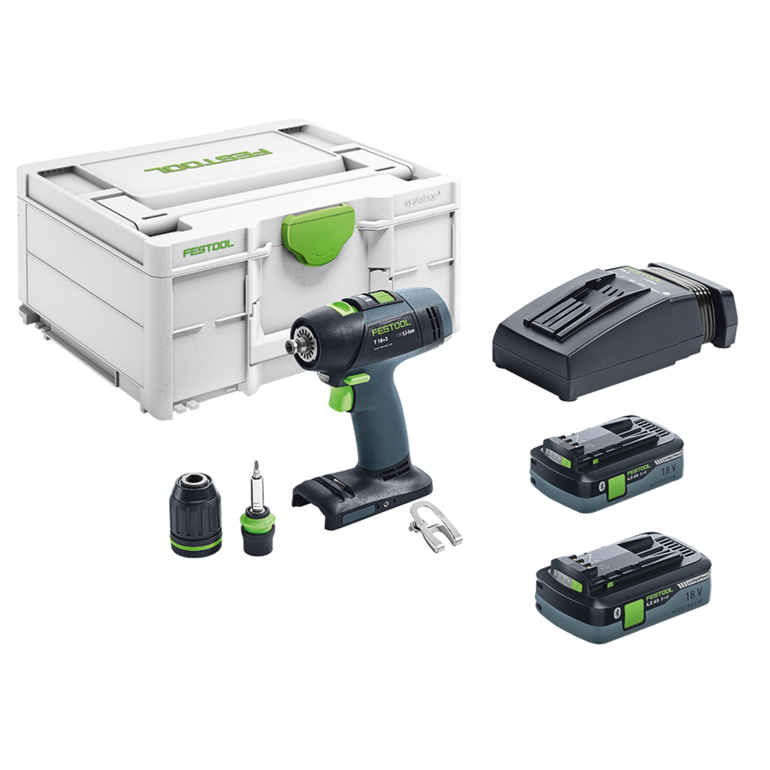 Festool accuschroefboor t 18+3 hpc4,0 i-plus