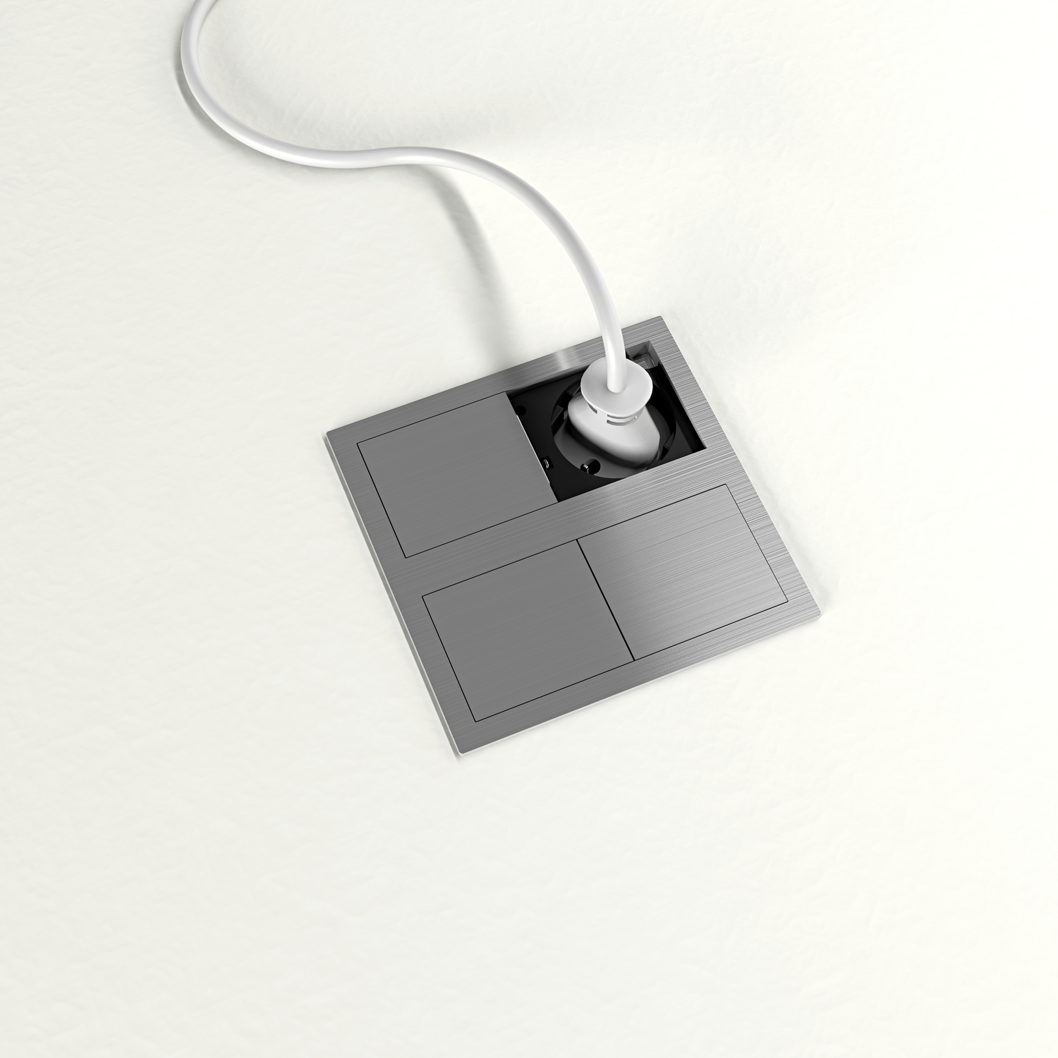Versahit dual 2st b/f mat wit+ kabel 2000 mm met a + kabel 2000 mm met aparte stekker