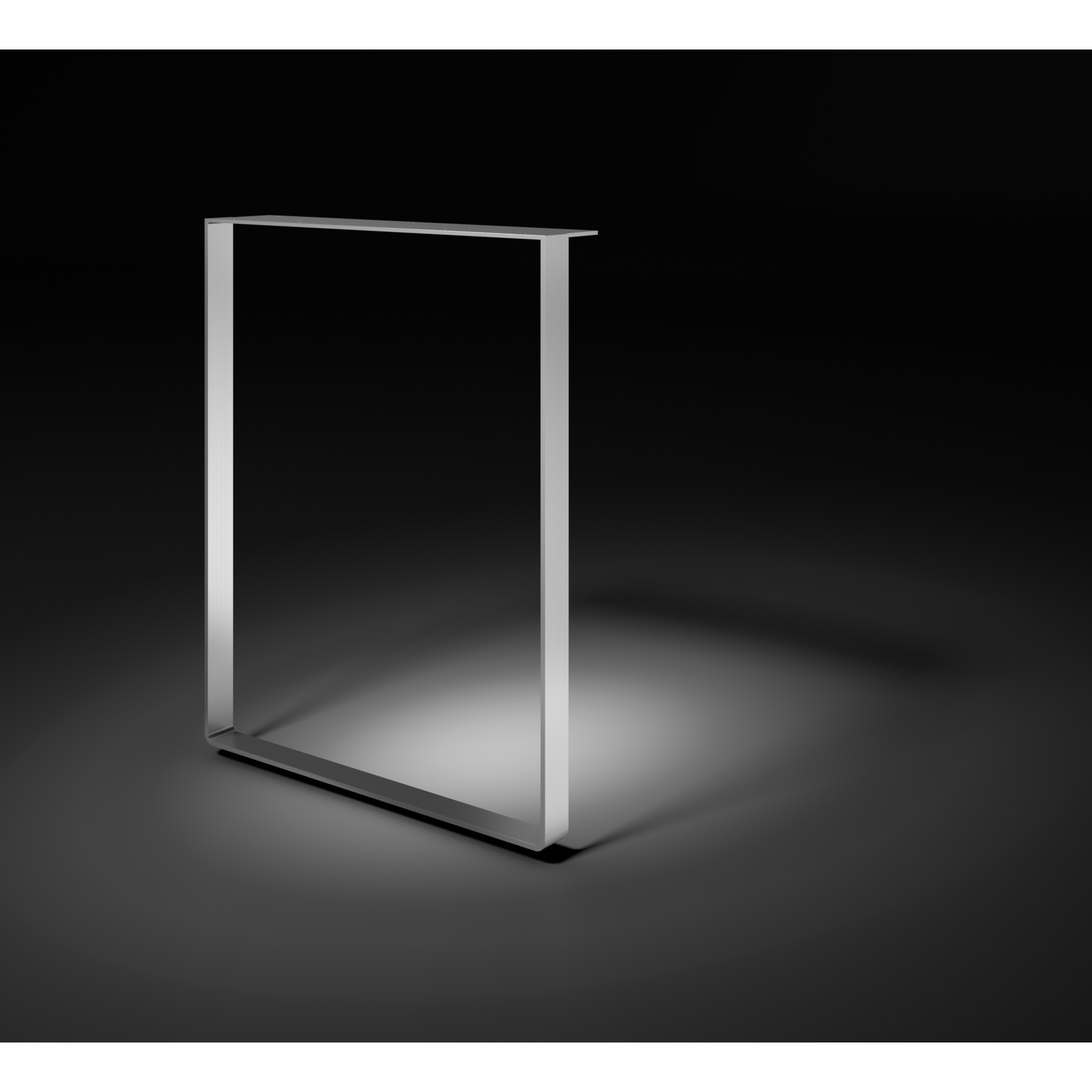 U-poot aanbouwtafel chr. h=900mm/b=700mm