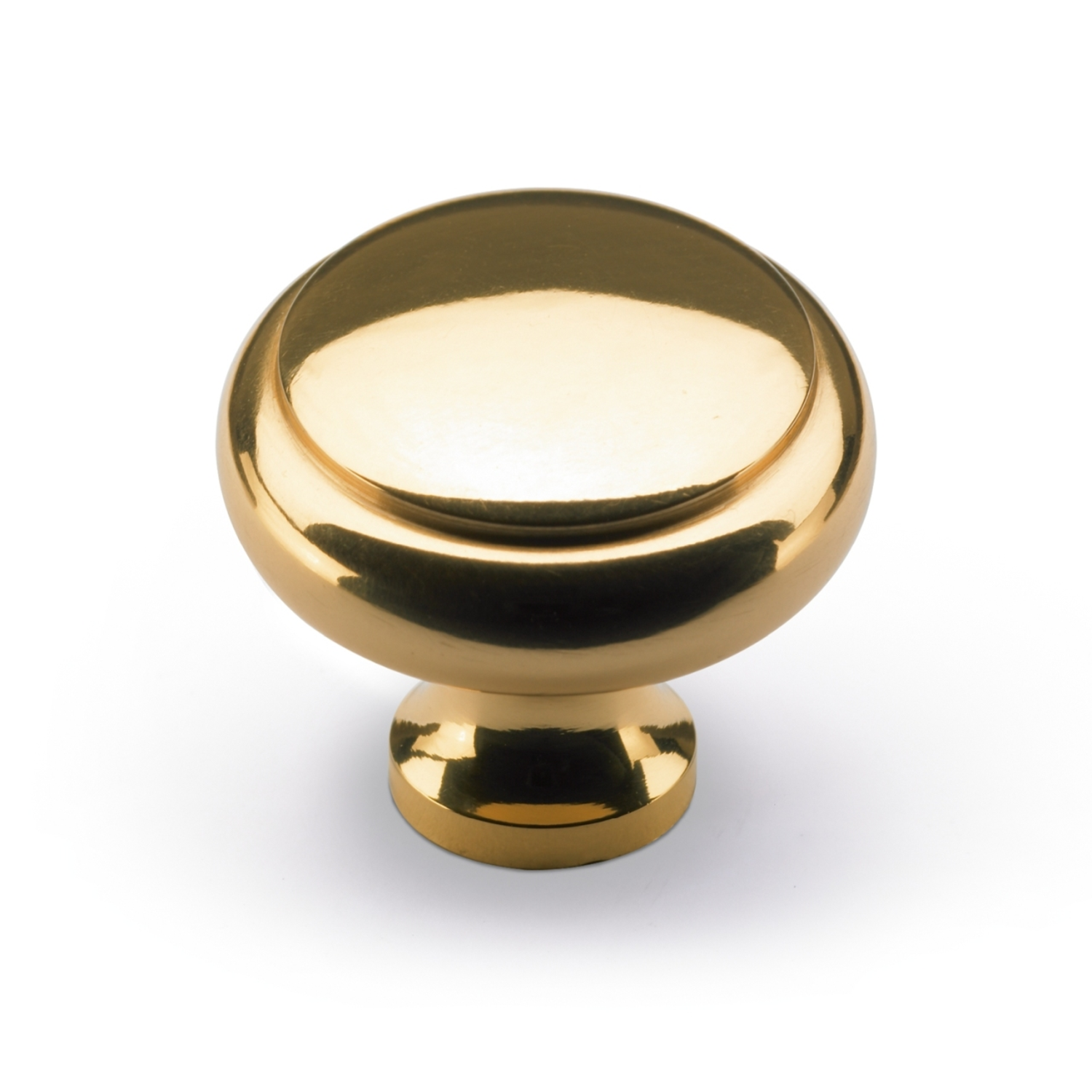 Knop Solva, H 23 mm, ø 30 mm, messingkleurig glans
