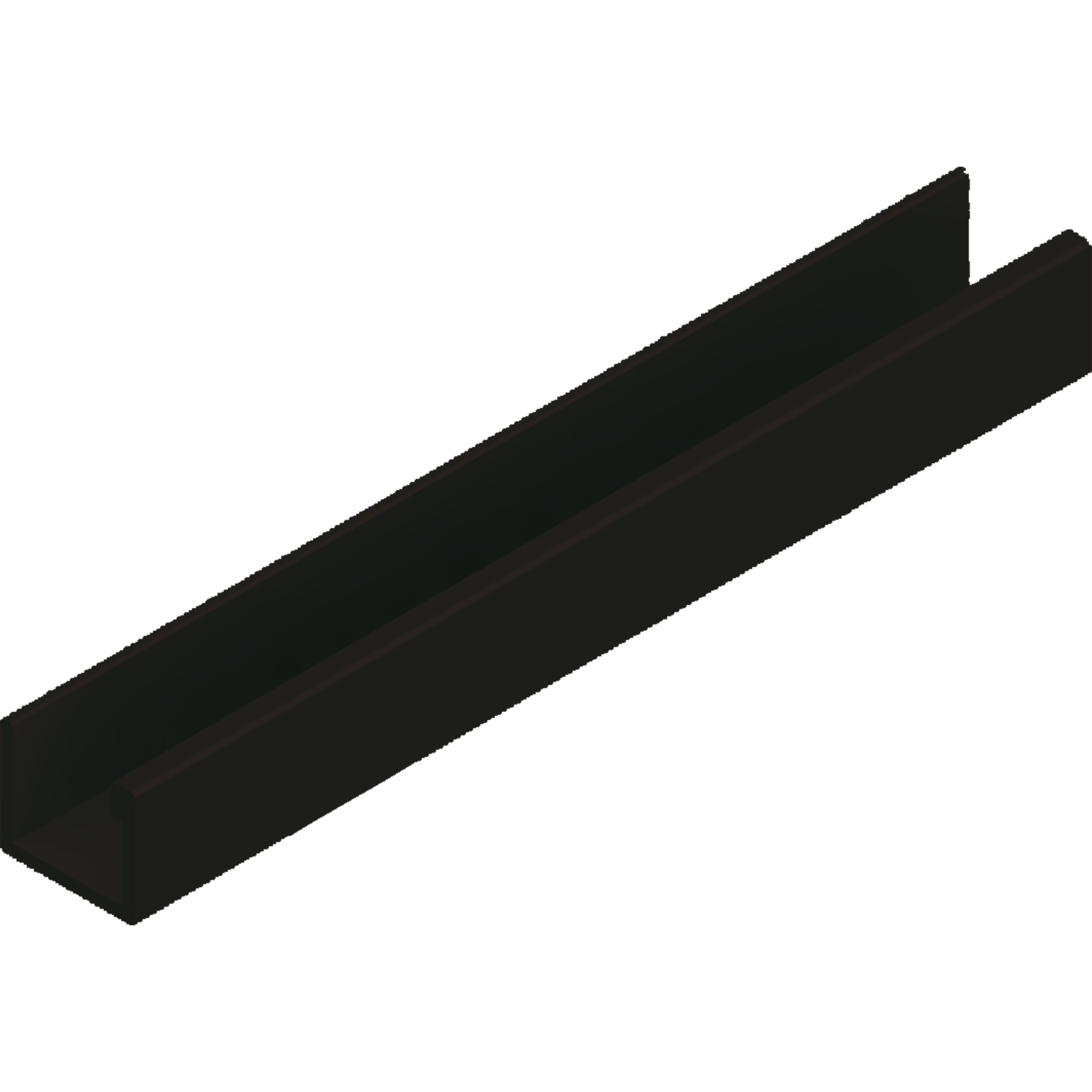 Horizontaal U-profiel PRU10V 4m alu zwart