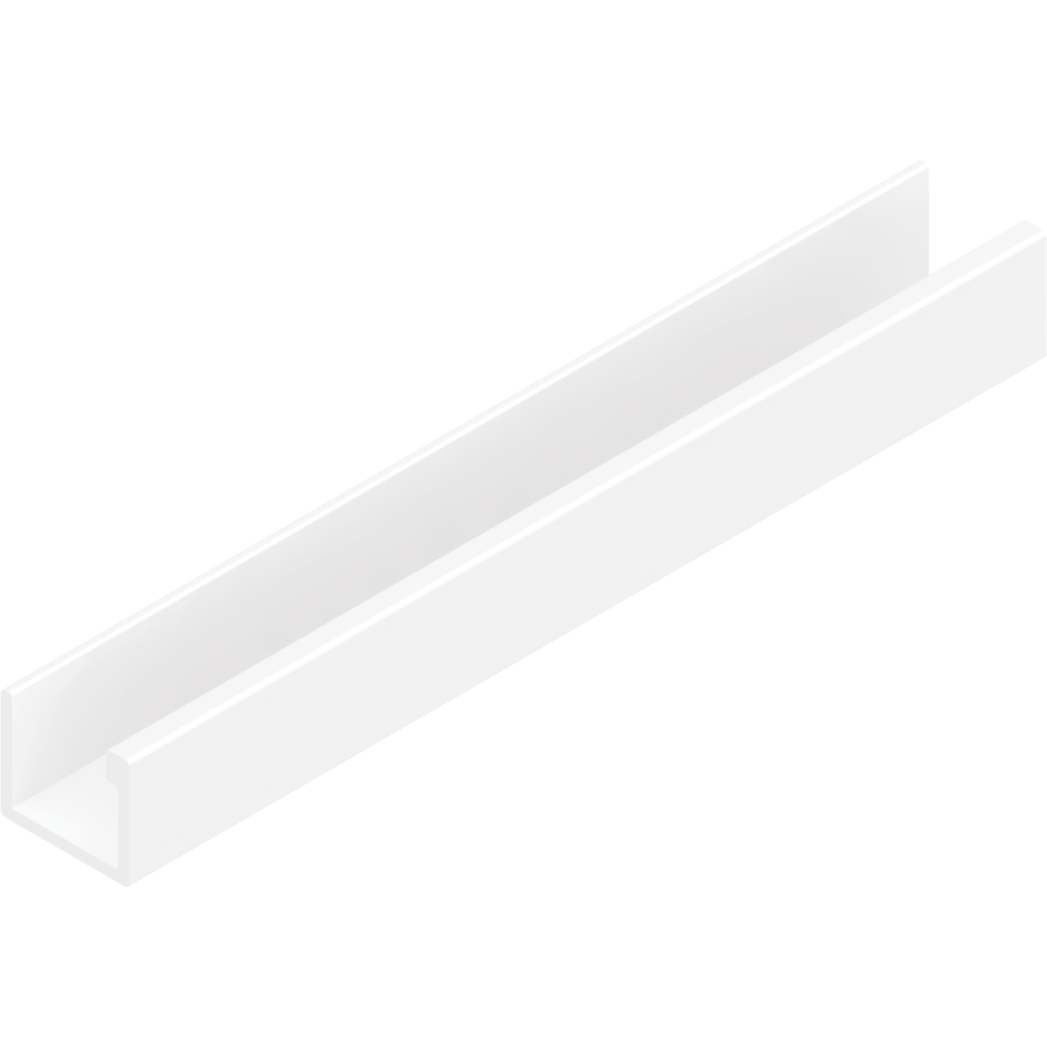 Horizontaal U-profiel PRU10V Terra 4m alu wit