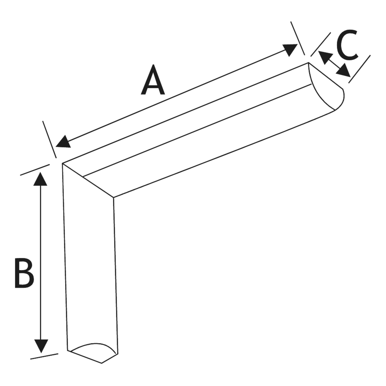 Plankdrager nr 600 20cm wit