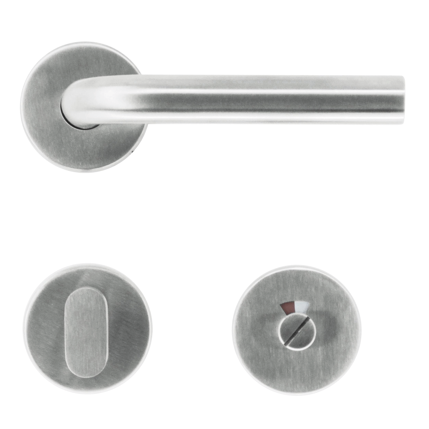 Deurkruk Pro l shape 19mm inox plus r+wc