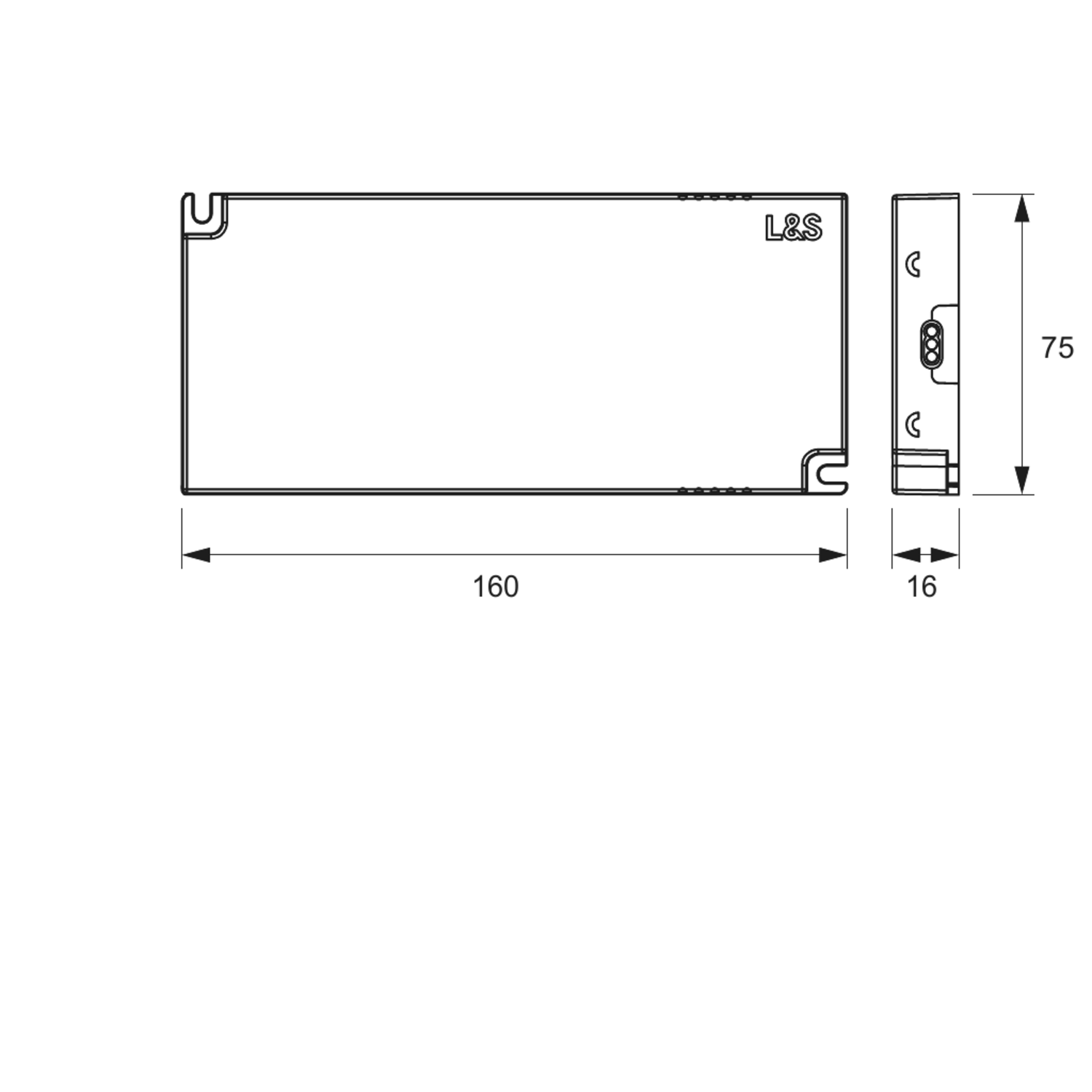 Mec Driver Led transfo 48w 12/24V zonder kabel