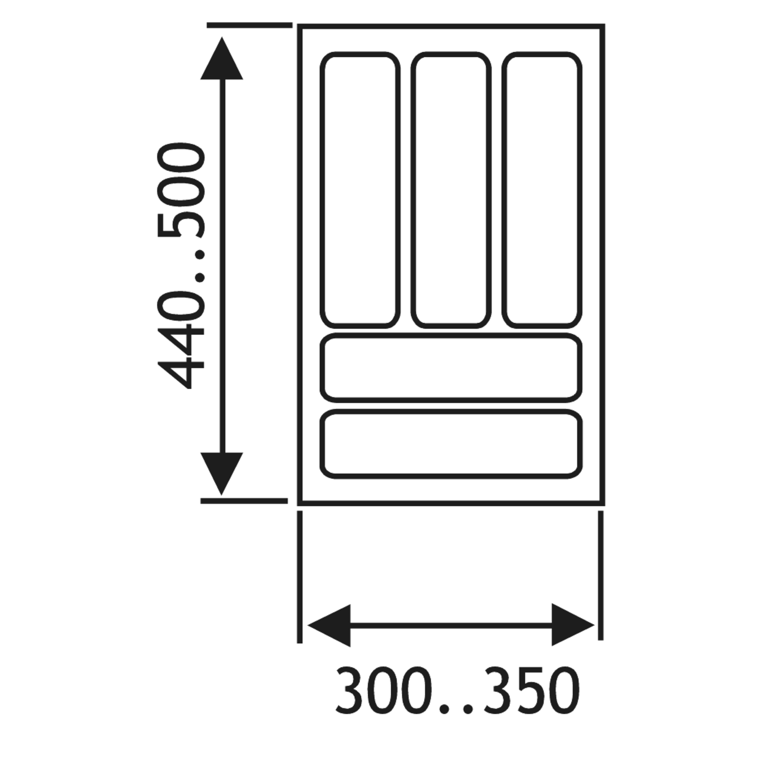 Inleglade b301-350 d441-500 2,5mm wit