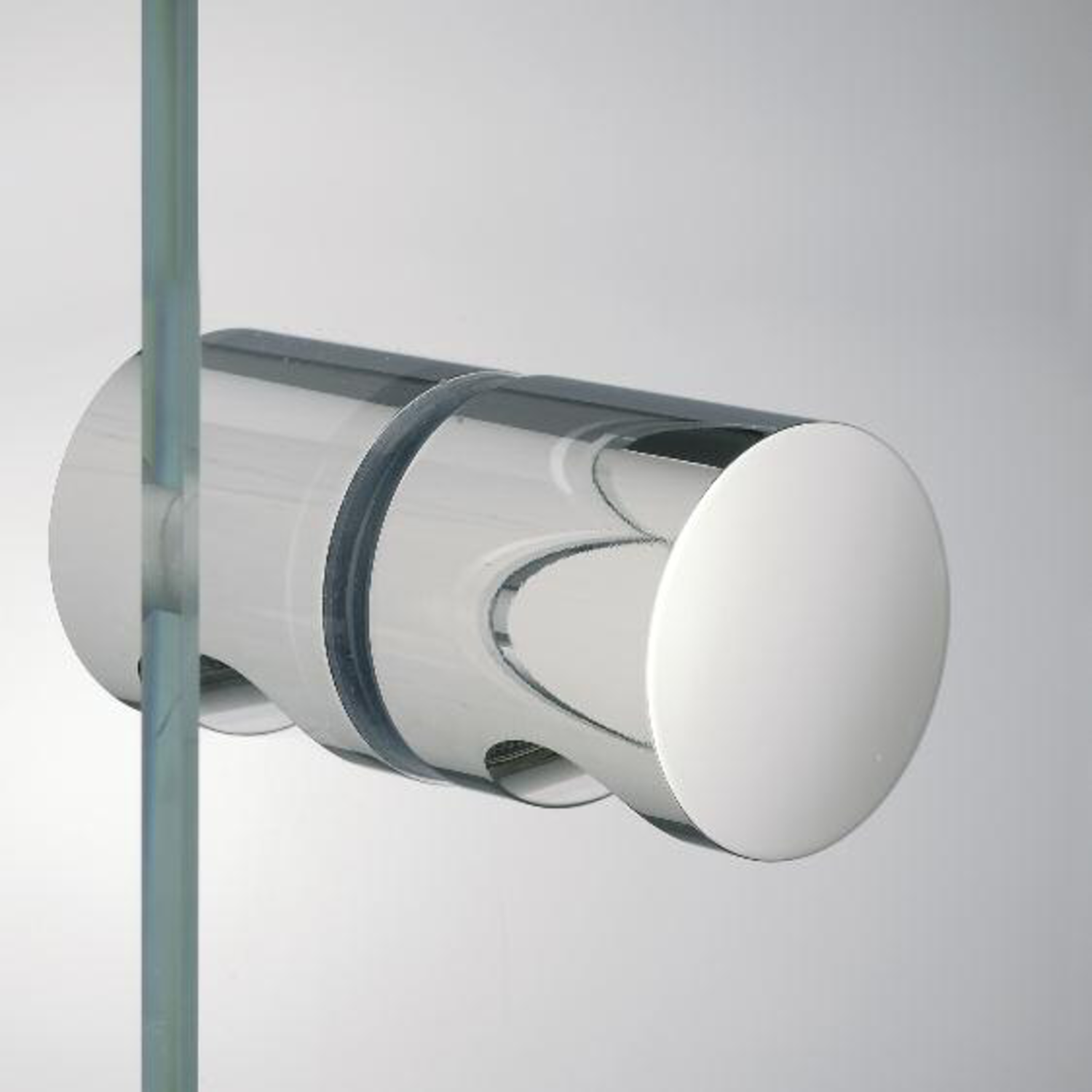 Paar knoppen met greep, voor 8/14 mm glas, B38 L40, chroom