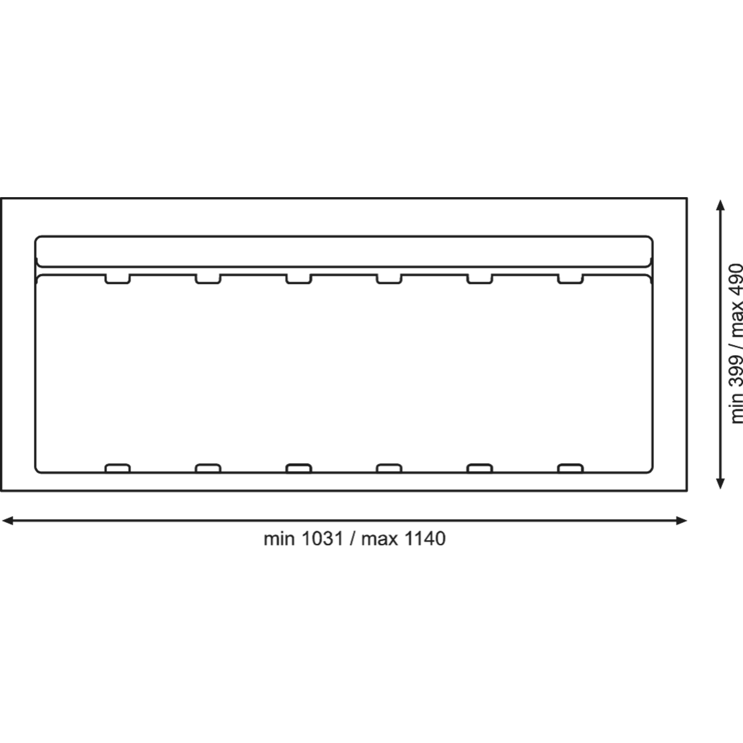 Ladeafvalsysteem 9xl line k.1200mm h.277mm26 L + 26 L + 26 L + 26 L + 11 L oriongrijs