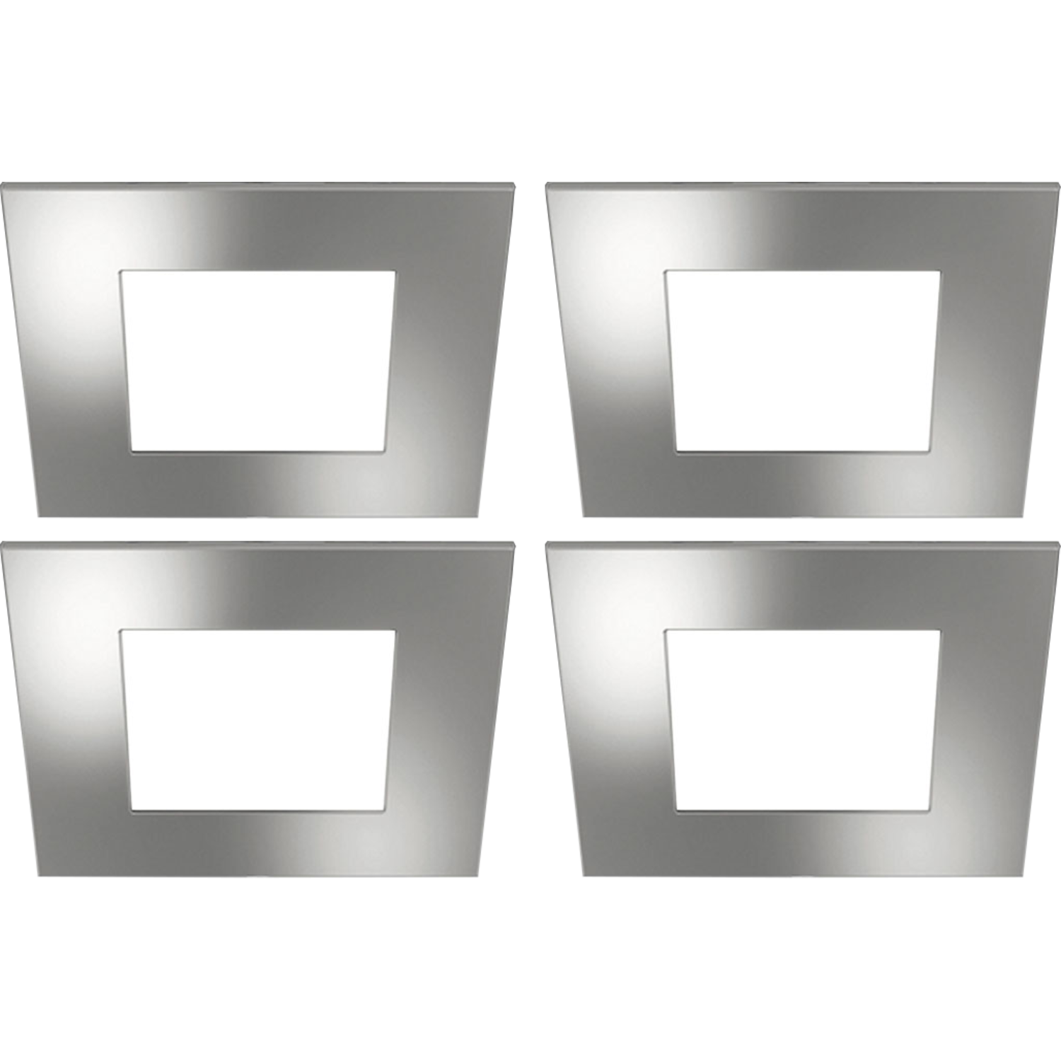 Hera set 4 x FQ-68 led 4W 24V 3000K RVS-look+ transfo led 30W