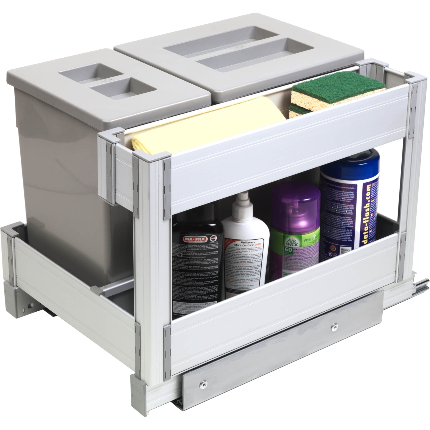Uittreksysteem new line 480x349x356mm k40met afval met afvalemmers