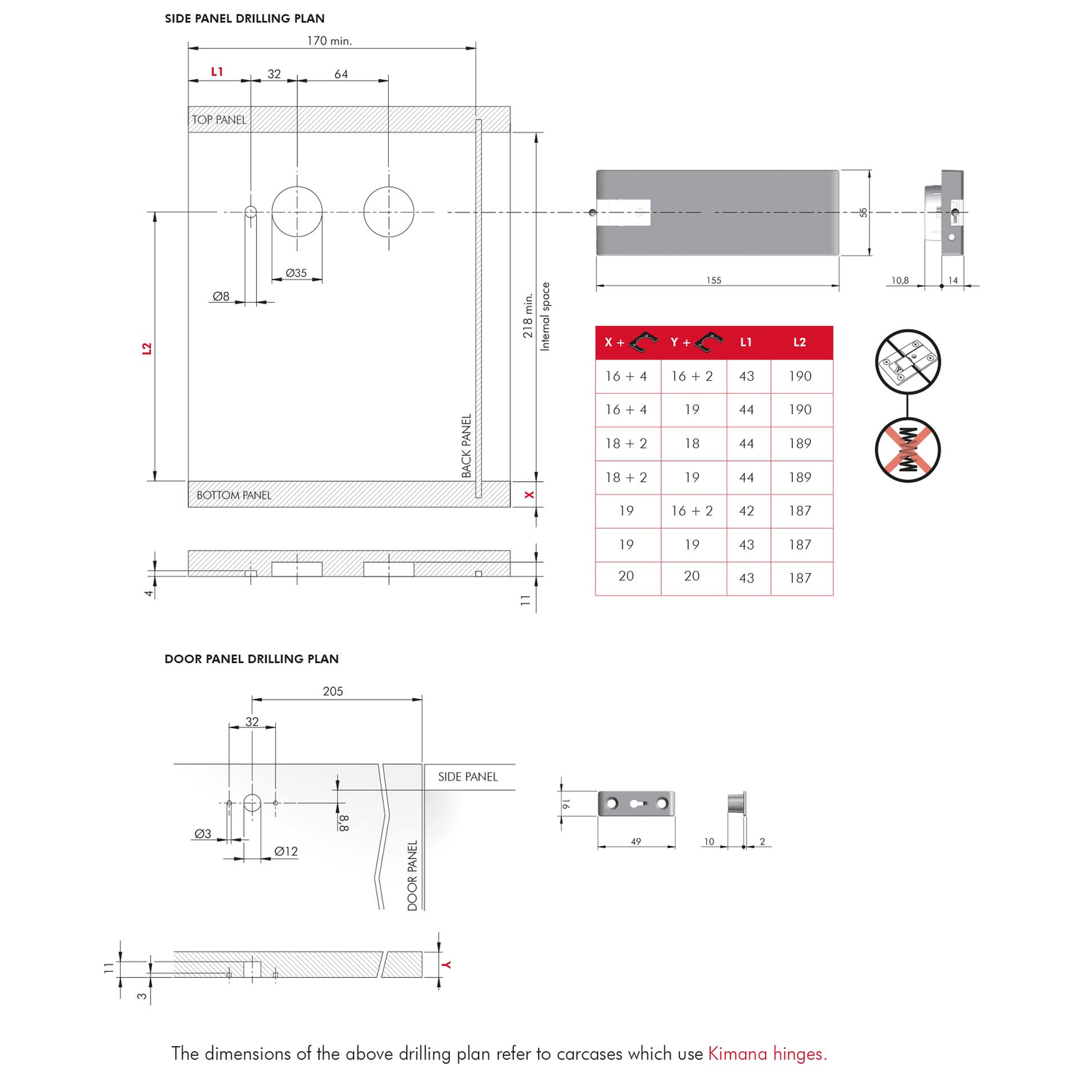 Link A262 valdeursysteem alu grijs finish