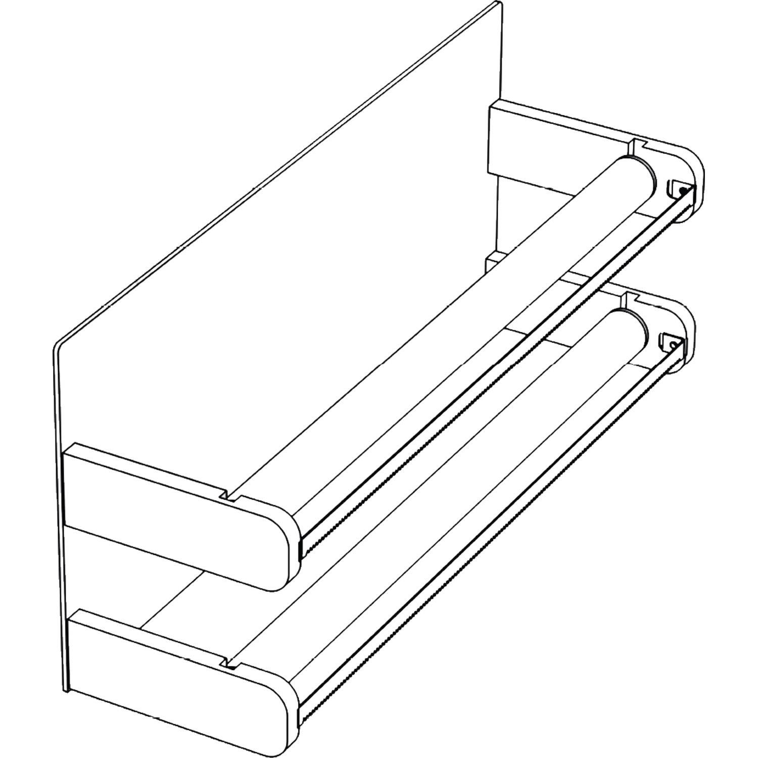 Miro M aluminiumfolie rolhouder wit