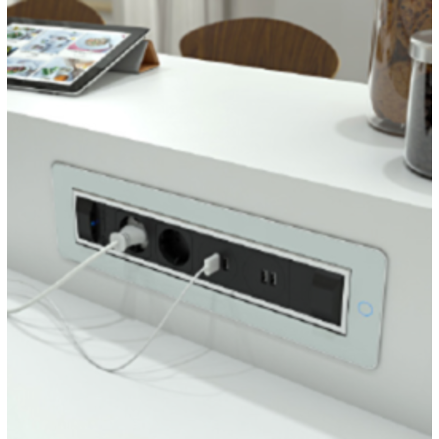 Versaturn b-f wit glas  3 st + 2 usbmet kabel 2000 met kabel 2000mm