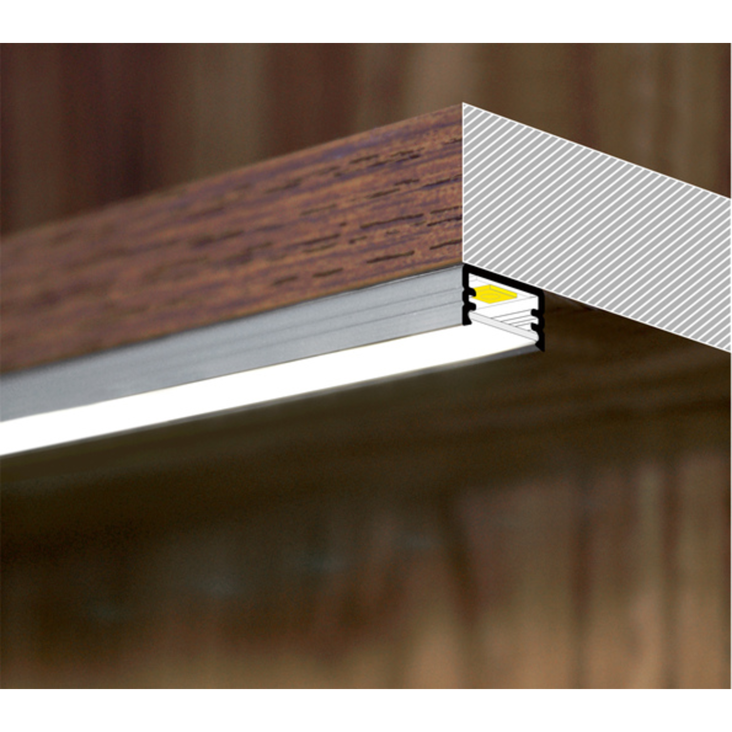Led profiel Slim8 ac2 Z 2000 geanodiseerd