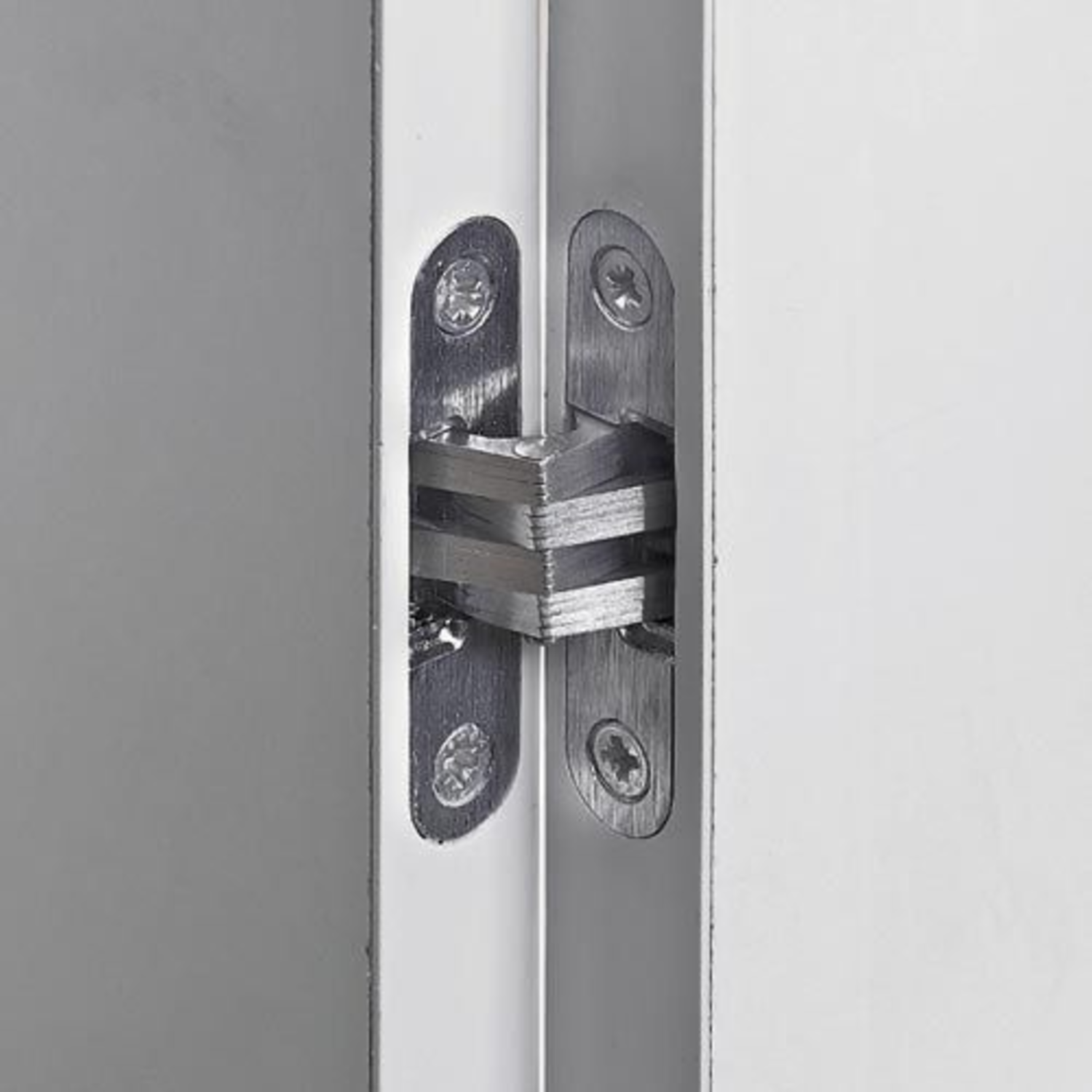 Onzichtbaar scharnier 43.7x12.4mm nikkel geborsteld