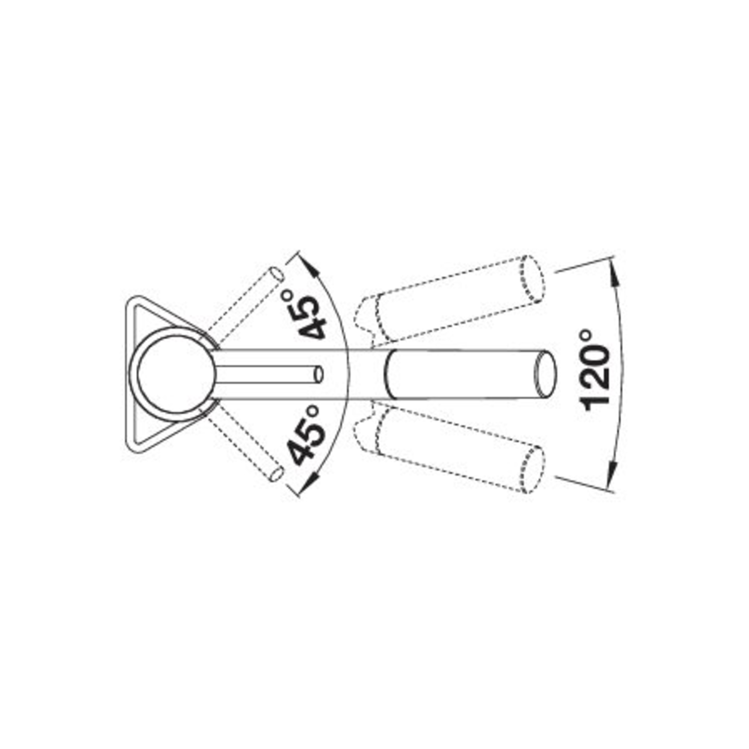 Blanco Kano-S lage druk zwart mat