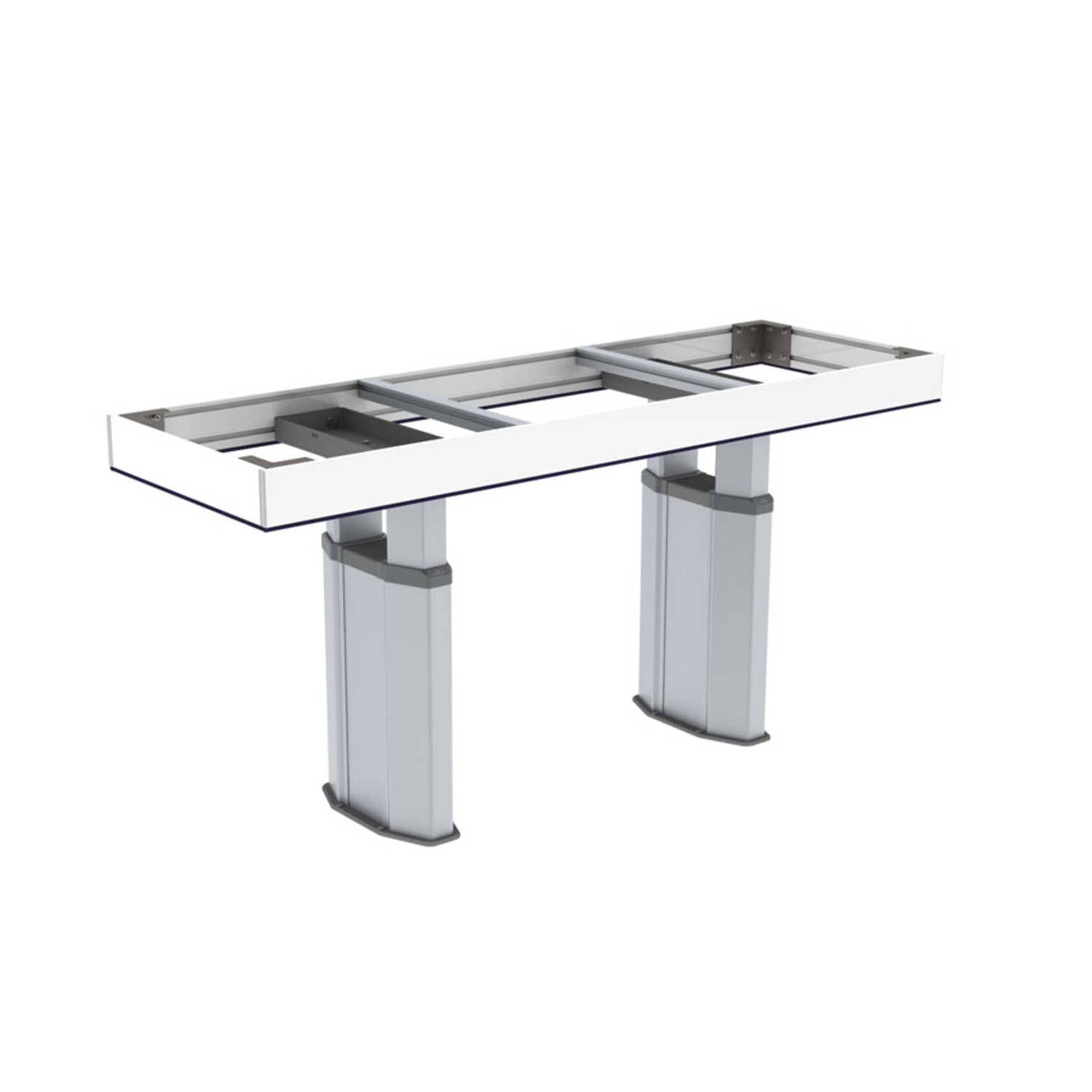 CENTERLIFT 960HA incl. voorkant - 118,0 x 58,0cm, Voor bovenblad 120,0x60,0cm, Wit, RAL 9003