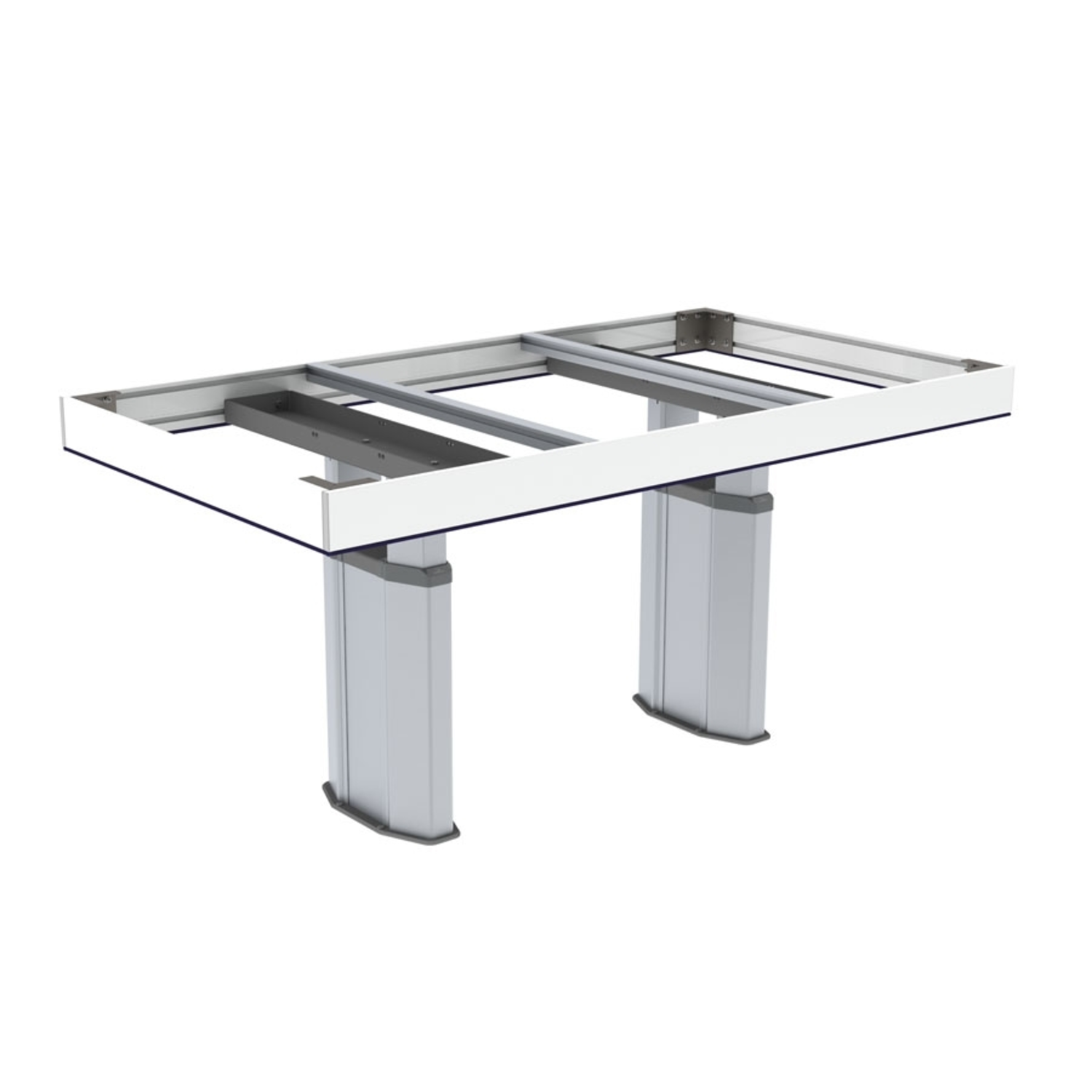 CENTERLIFT 960HE incl. voorkant - 138,0 x 98,0cm, Voor bovenblad 140,0x100,0cm, Wit, RAL 9003