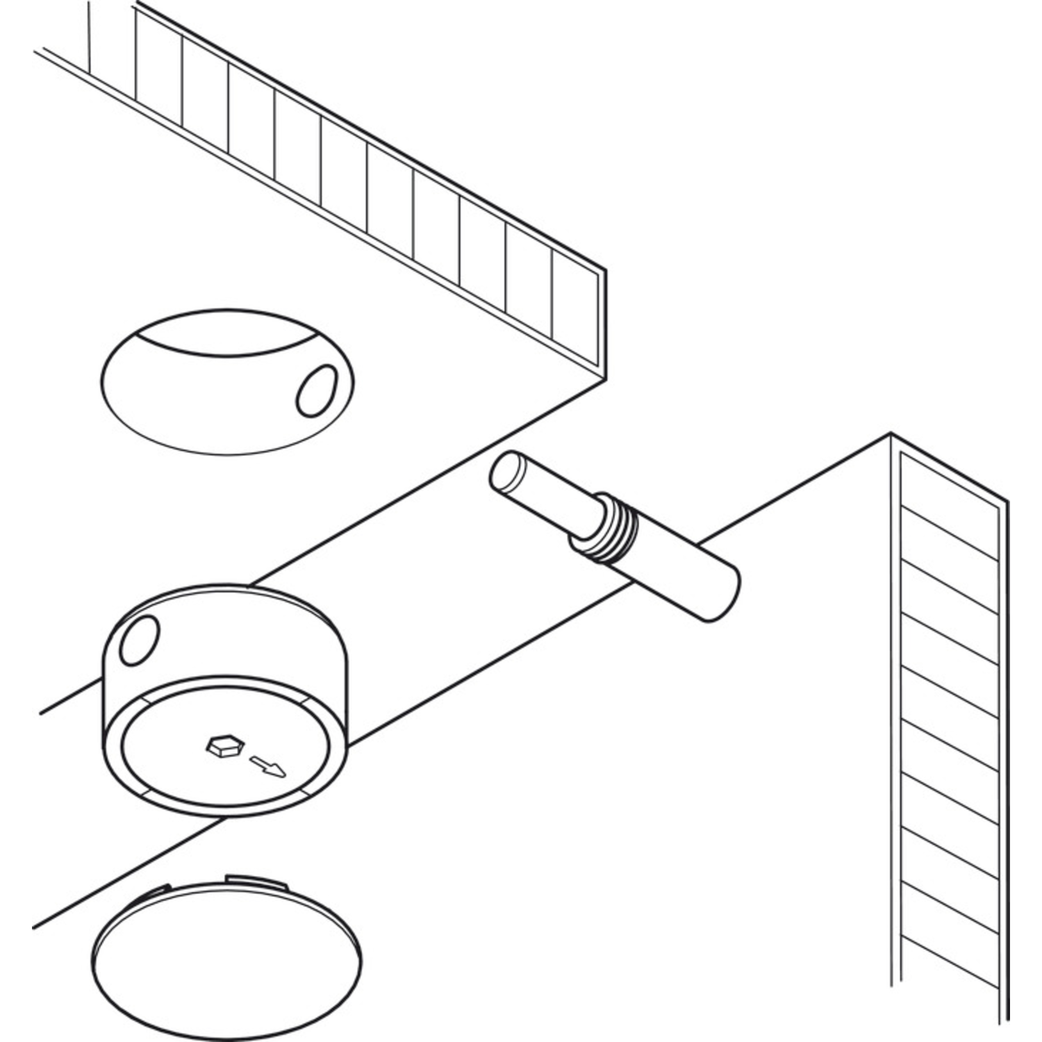 Excenterverbinder ø35x17mm zamak