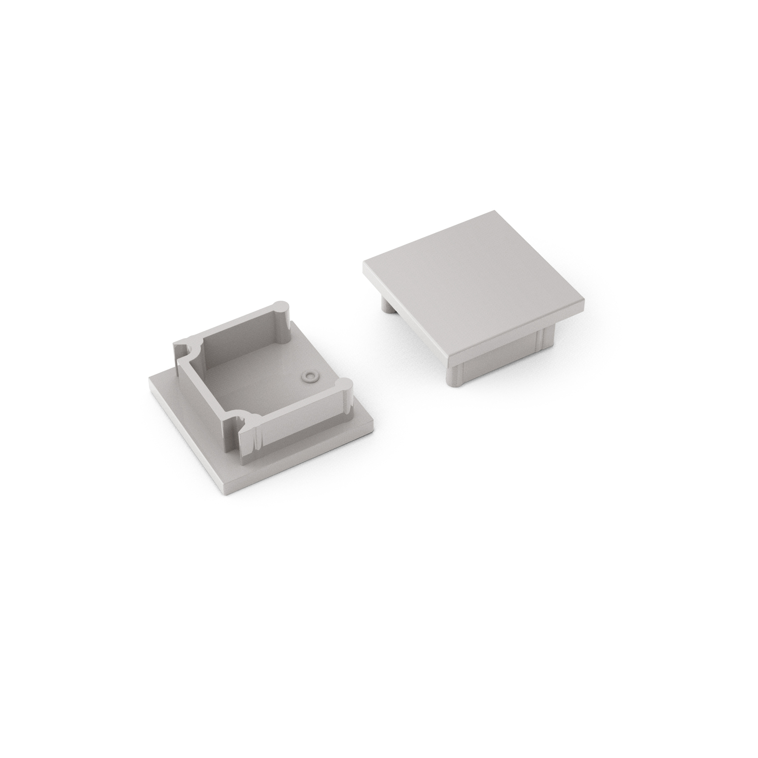 Eindkap led profiel Smart16 grijs