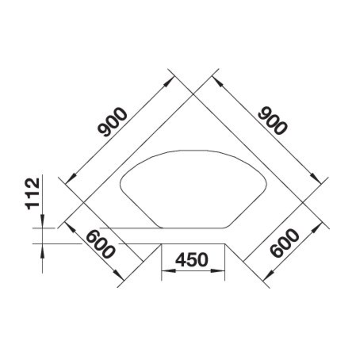 Blanco spoeltafel Delta-IF