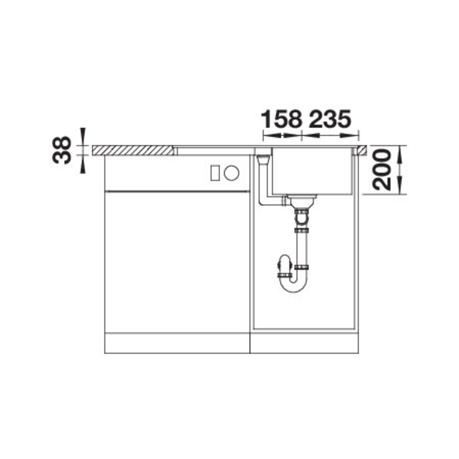 Blanco Adira 45 S-F café automatische bediening