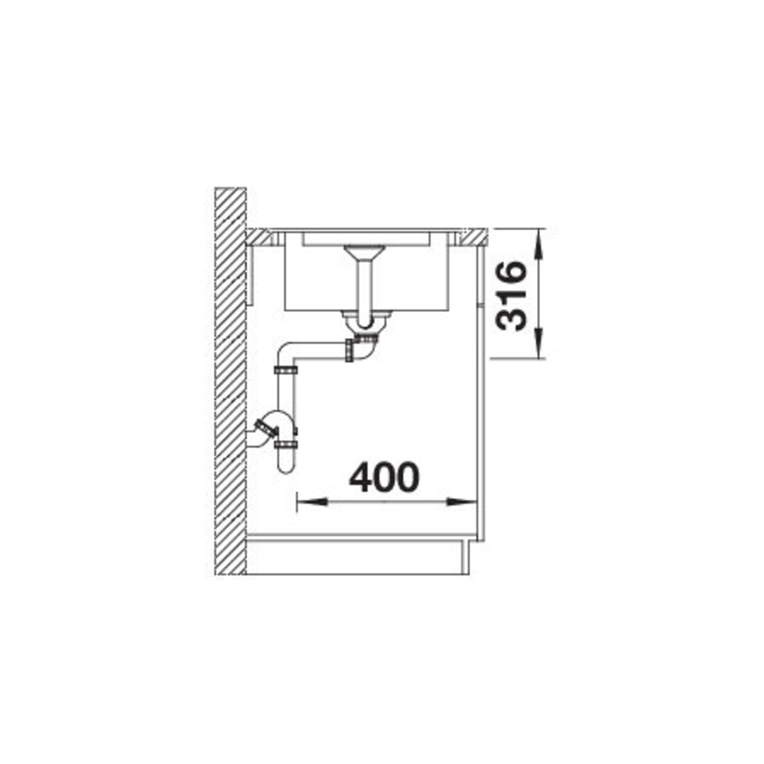 Blanco Adira 45 S-F café automatische bediening