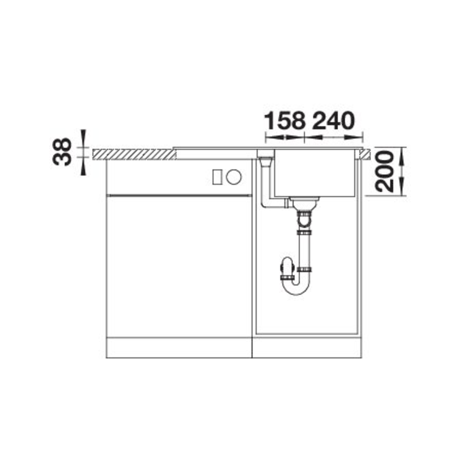Blanco Adira 45 S wit automatische bediening