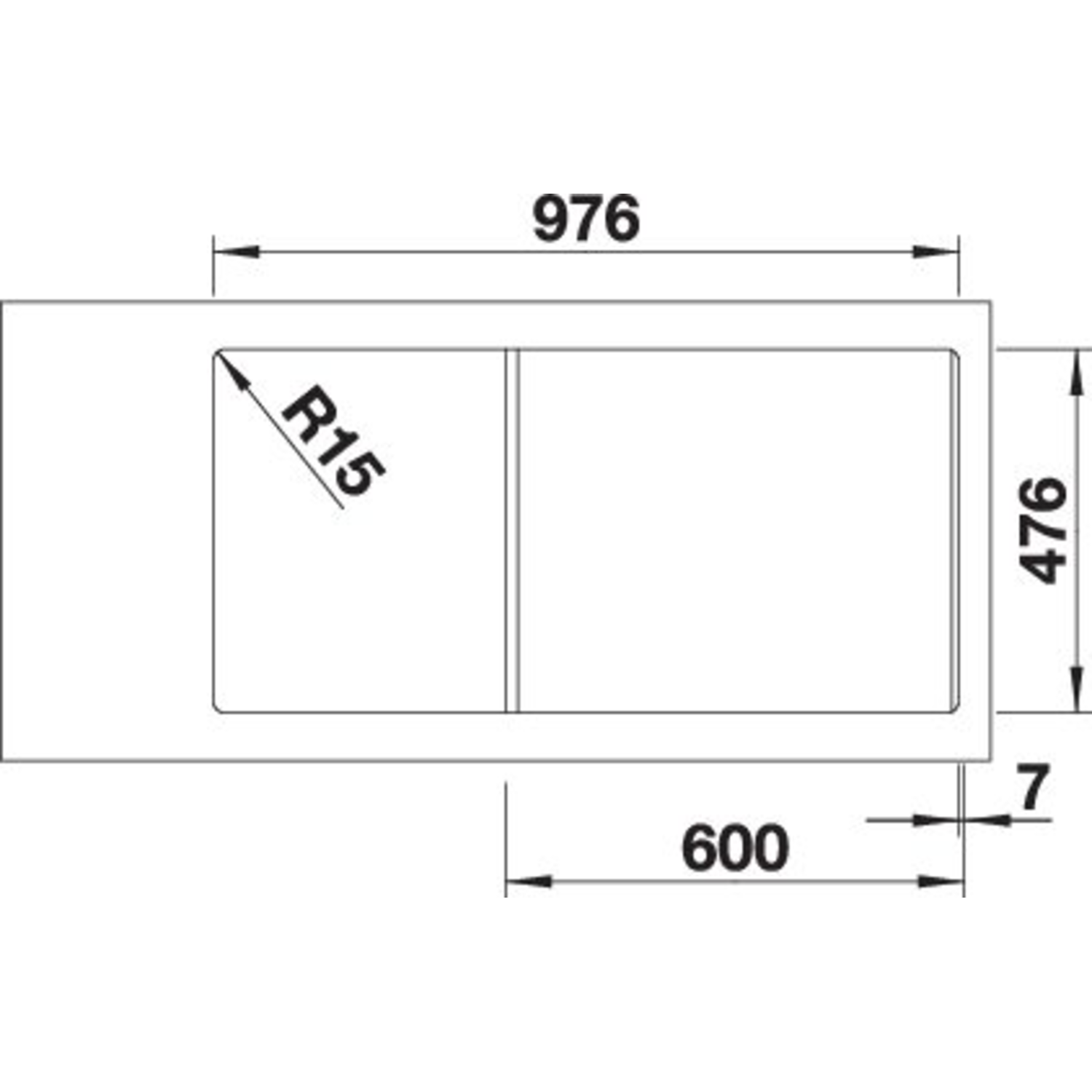 Blanco spoeltafel andano xl 6 s-if br auto.