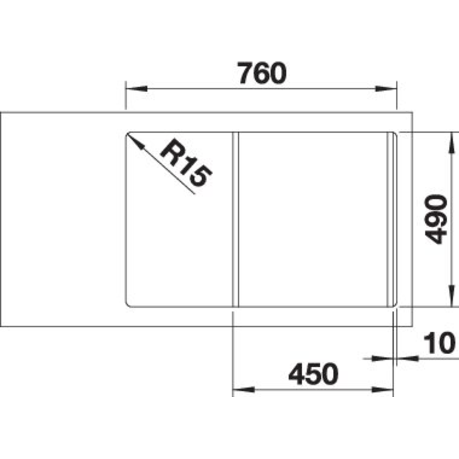 Blanco Axia III 45 S café automatische bediening