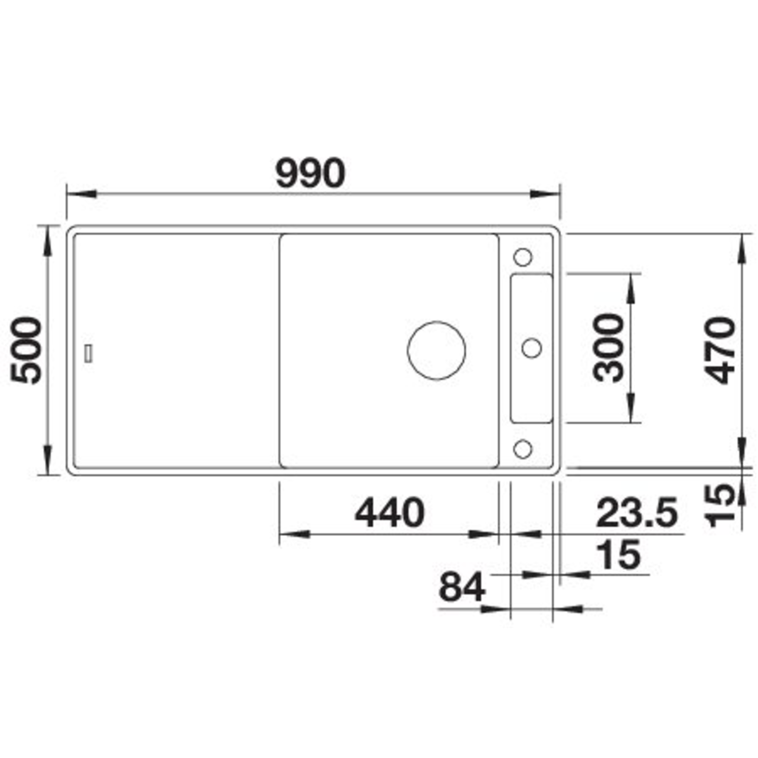 Blanco Axia III XL 6 S-F café automatische bediening
