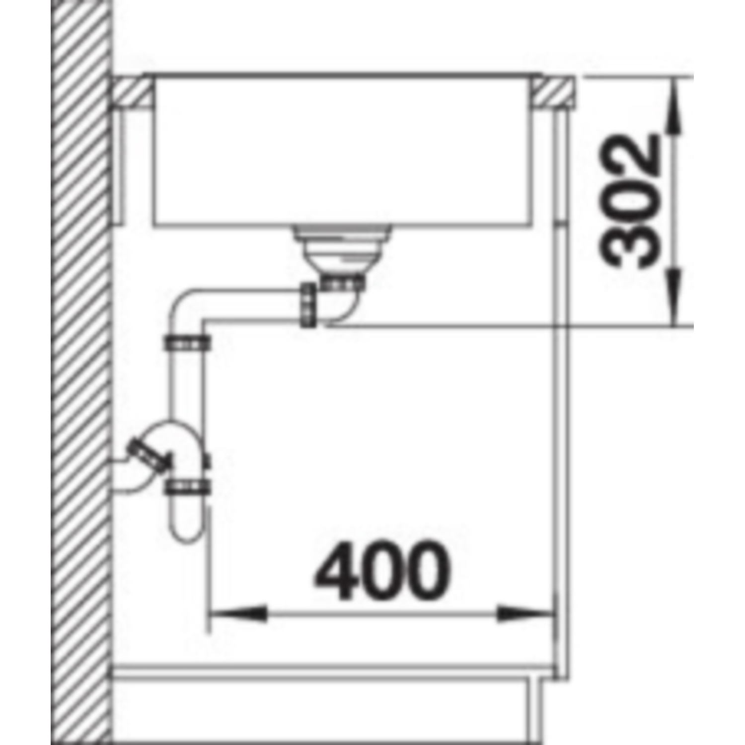Blanco spoeltafel axia iii xl 6 s antr man+pl es