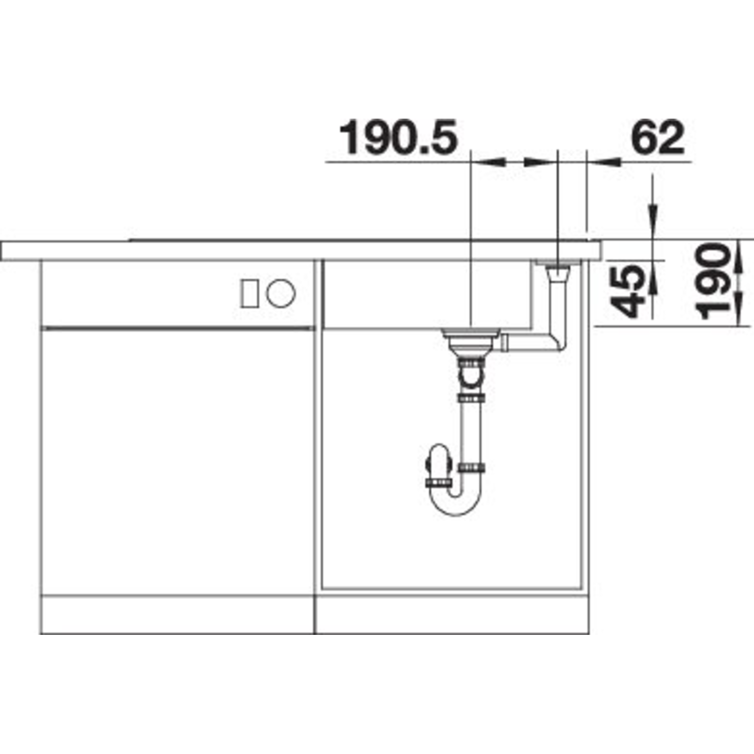 Blanco Axia III XL 6 S café automatische bediening