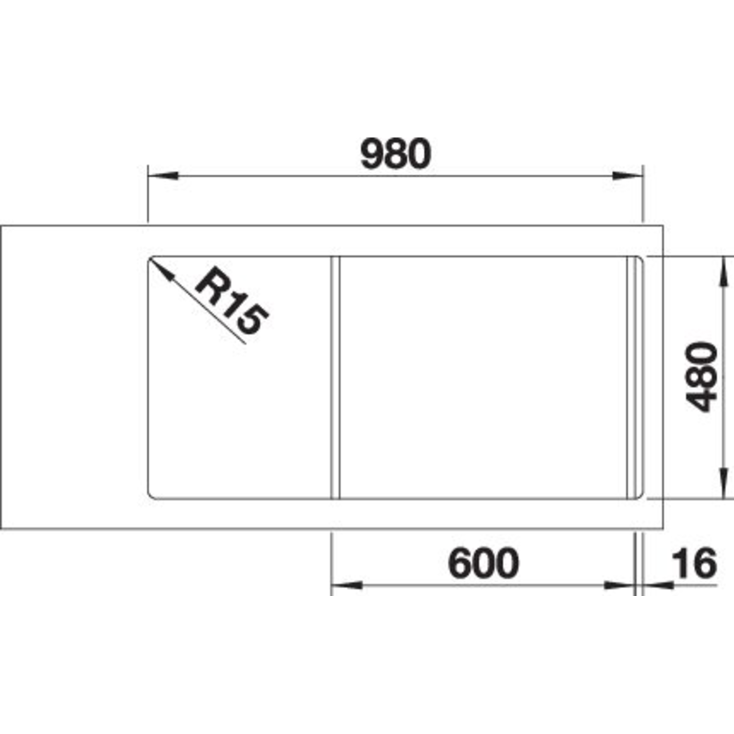 Blanco Faron XL 6 S café manuele bediening