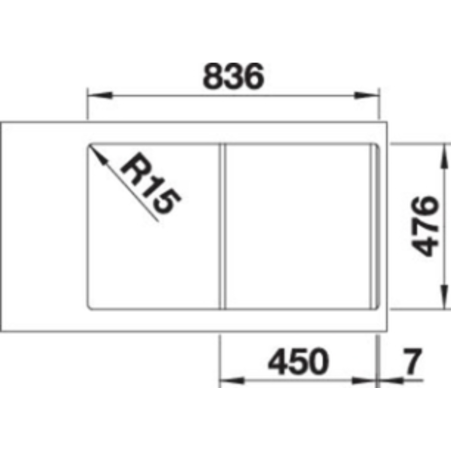 Blanco Lantos 45 S-IF automatisch