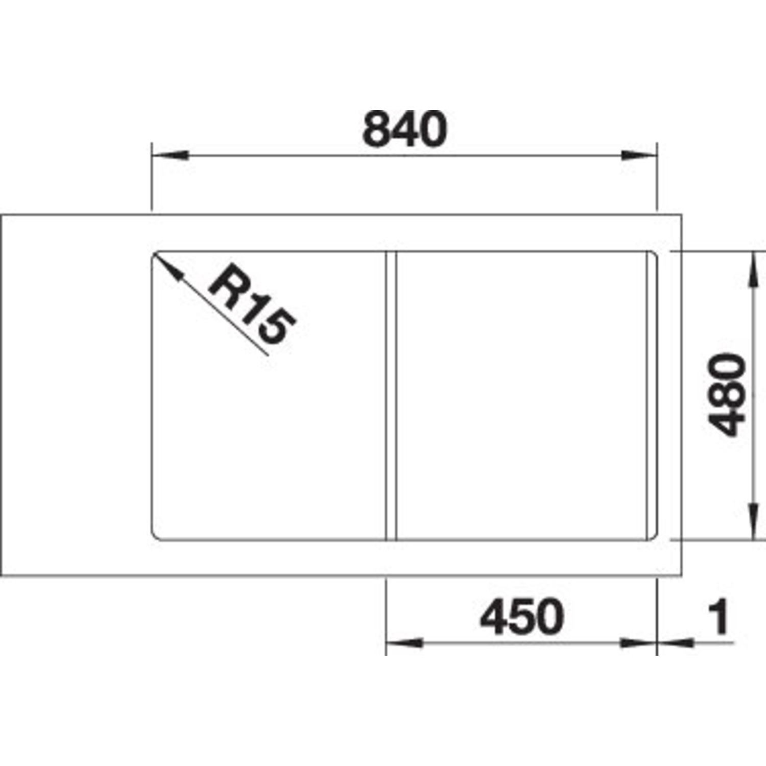 Blanco spoeltafel lemis 45 s-if auto