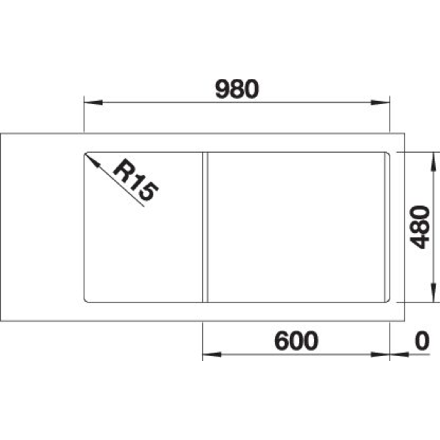 Blanco spoeltafel lemis 6 s-if man