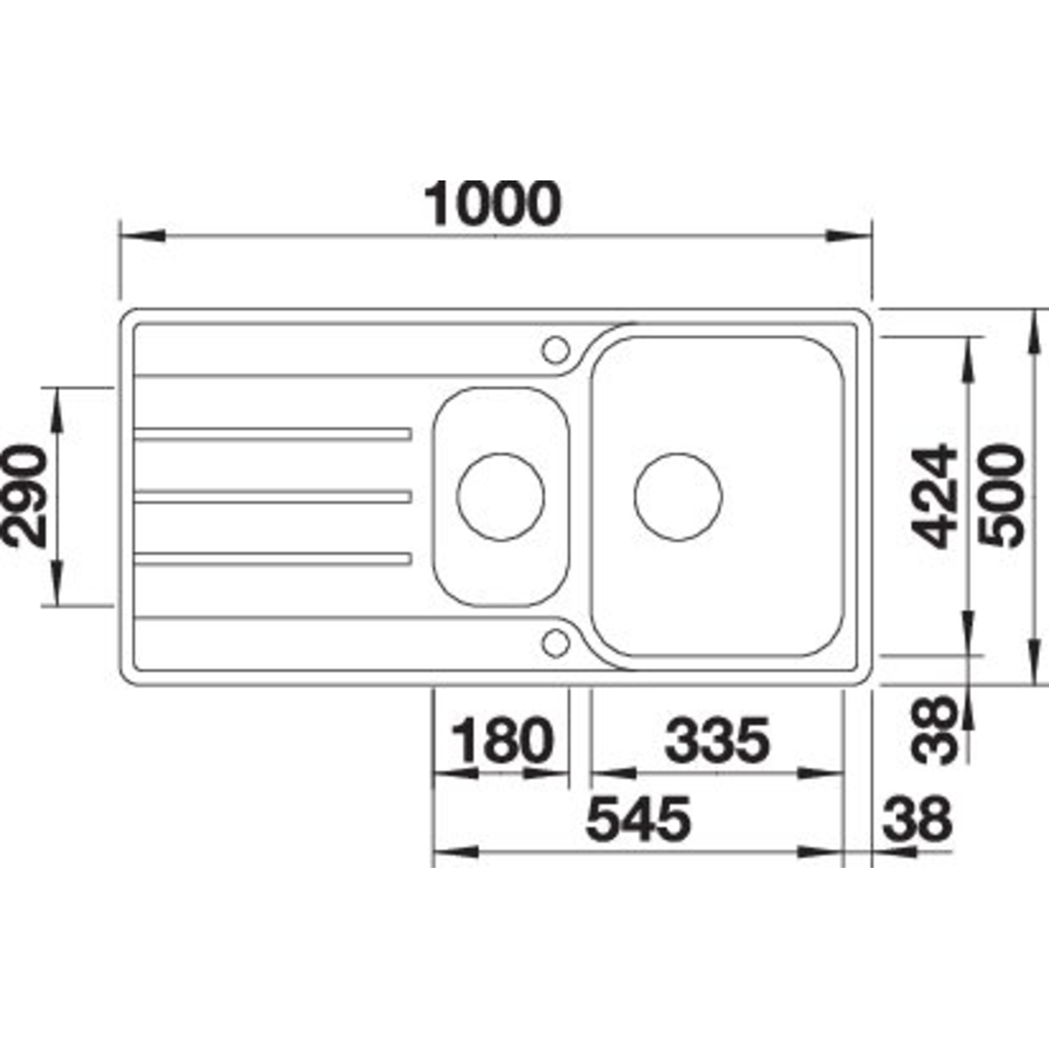 Blanco spoeltafel lemis 6 s-if auto