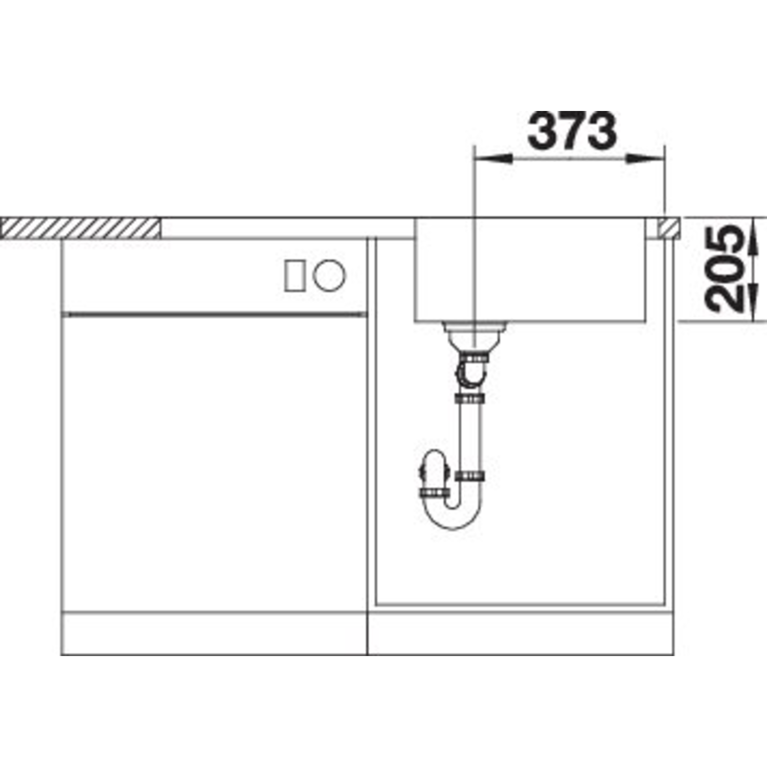 Blanco spoeltafel lemis xl 6 s-if auto
