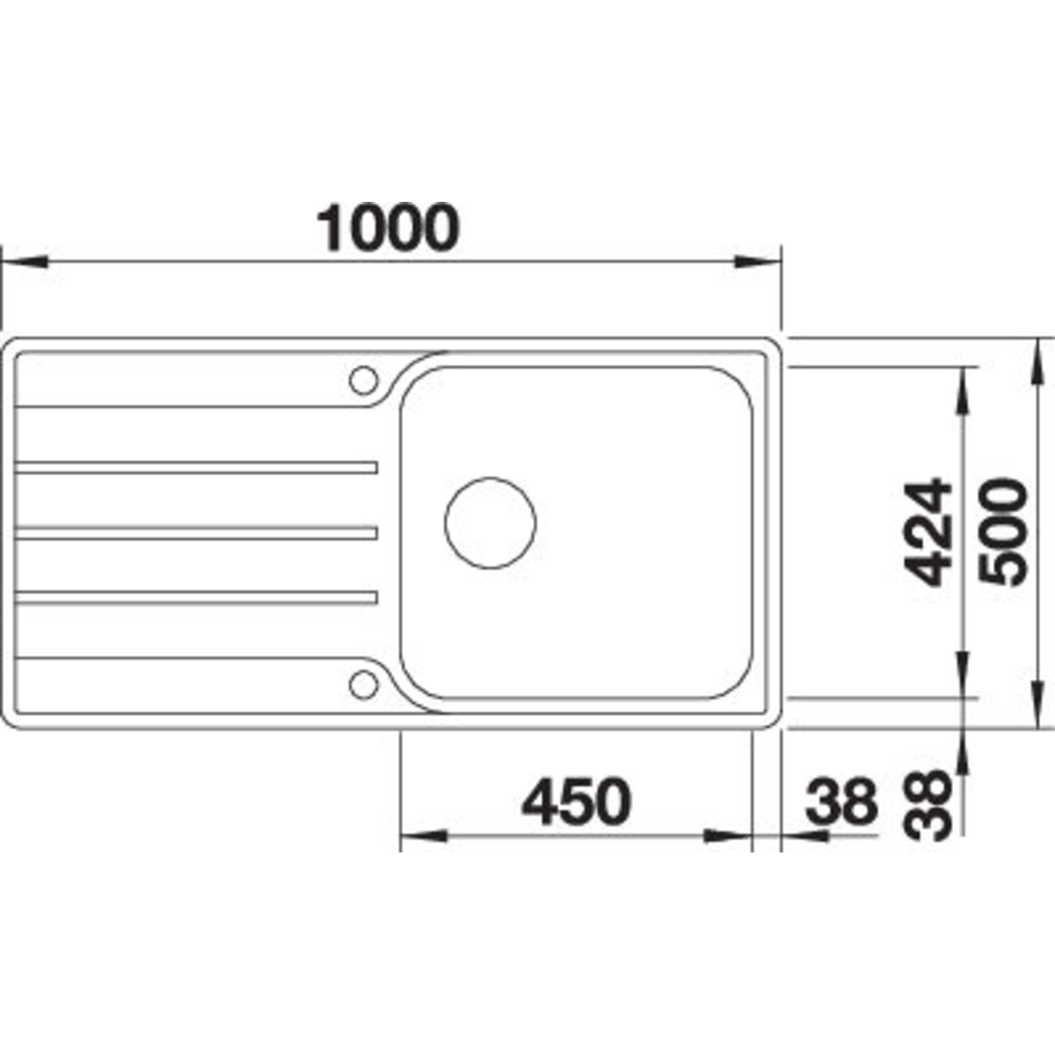 Blanco spoeltafel lemis xl 6 s-if auto