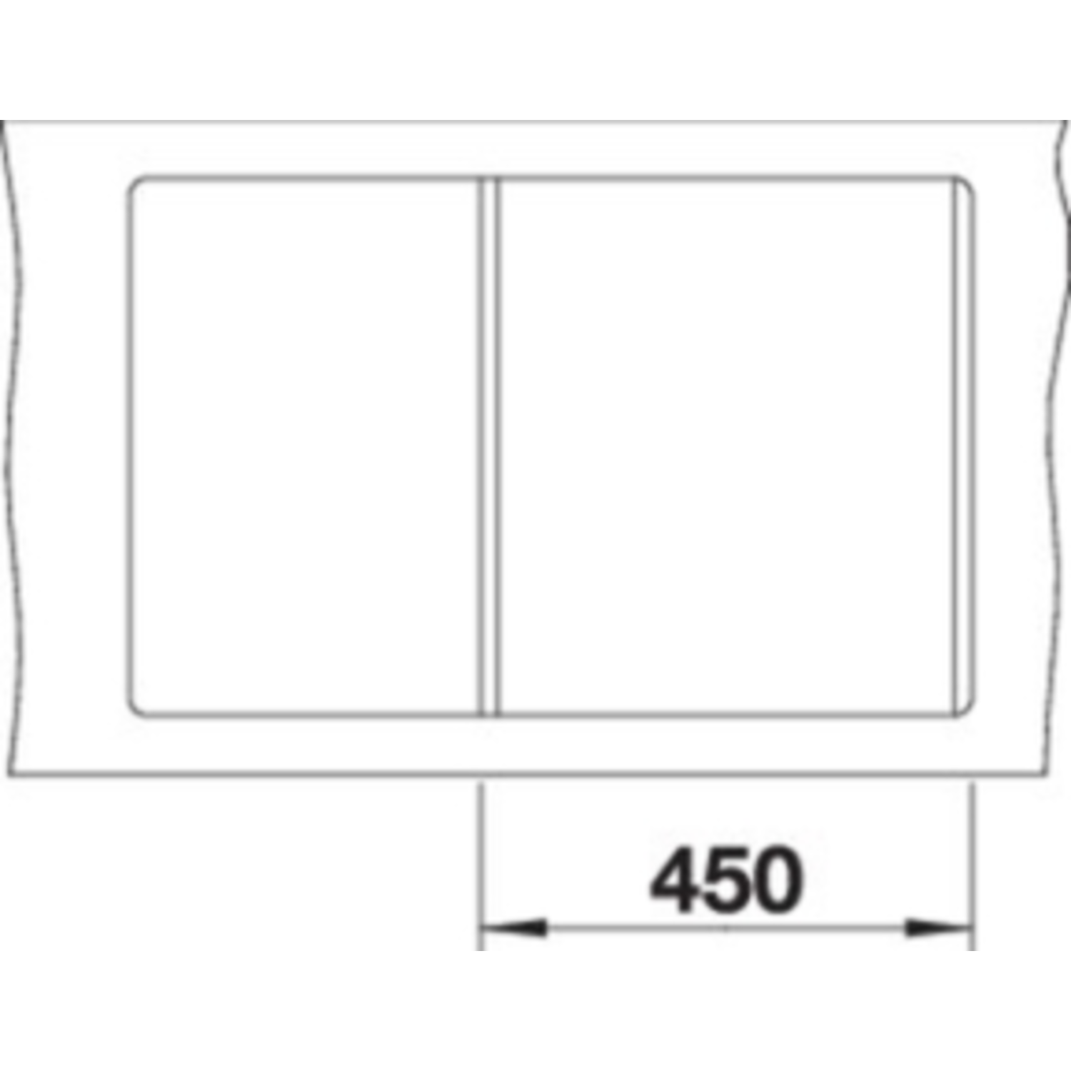 Blanco spoeltafel metra 45 s-f wit auto.