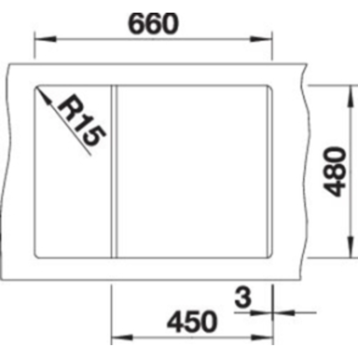 Blanco Metra 45 S silGR Compact manueel cafe