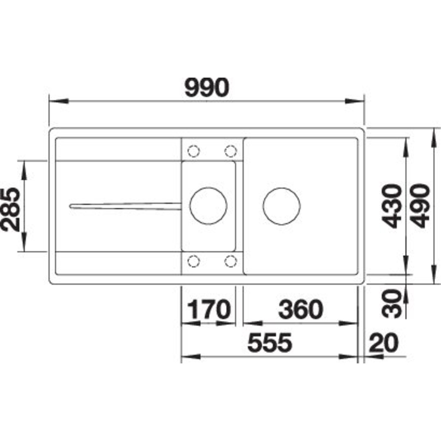 Blanco Metra 6 S-F vulkaangrijs automatische bediening