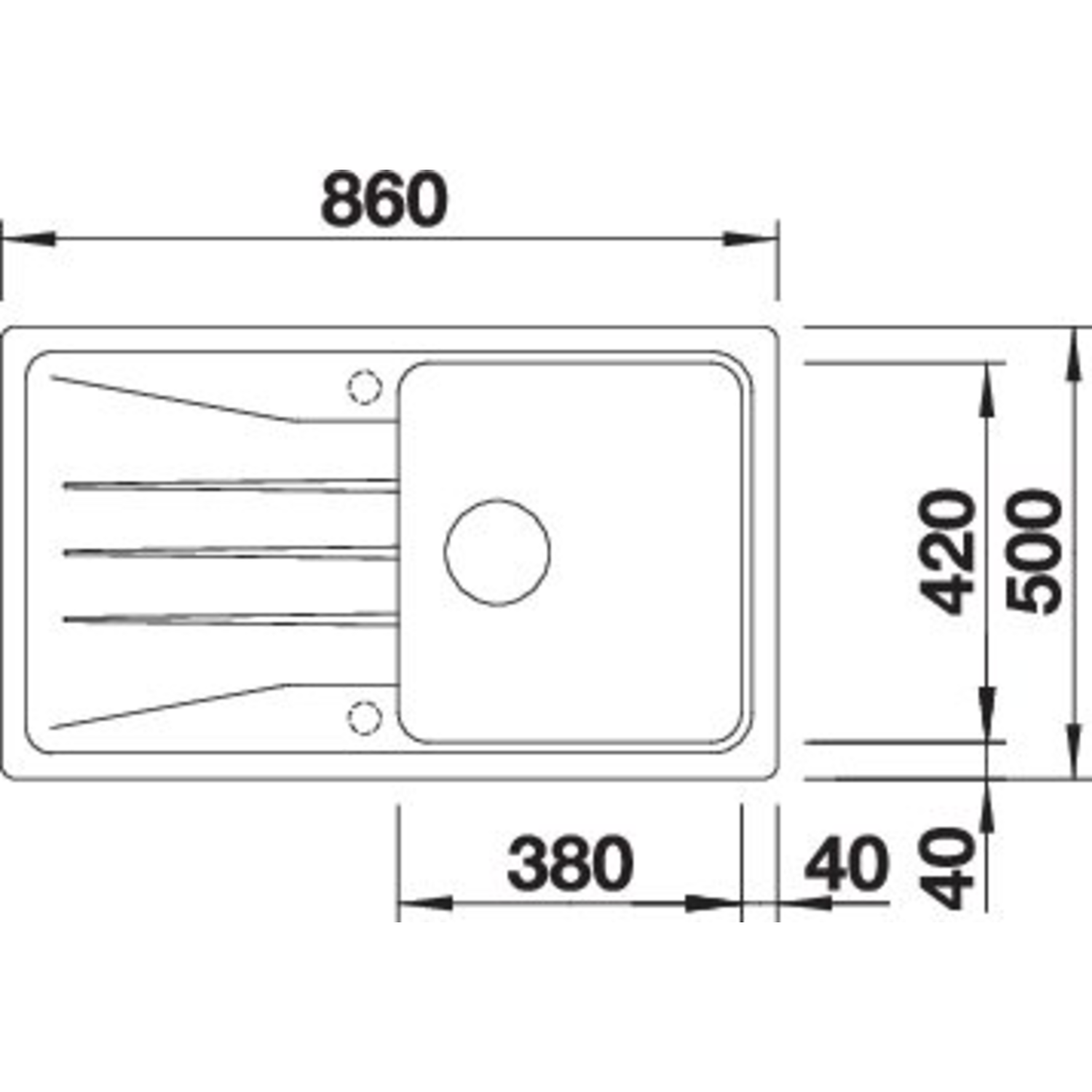 Blanco spoeltafel sona 5 s rock grey